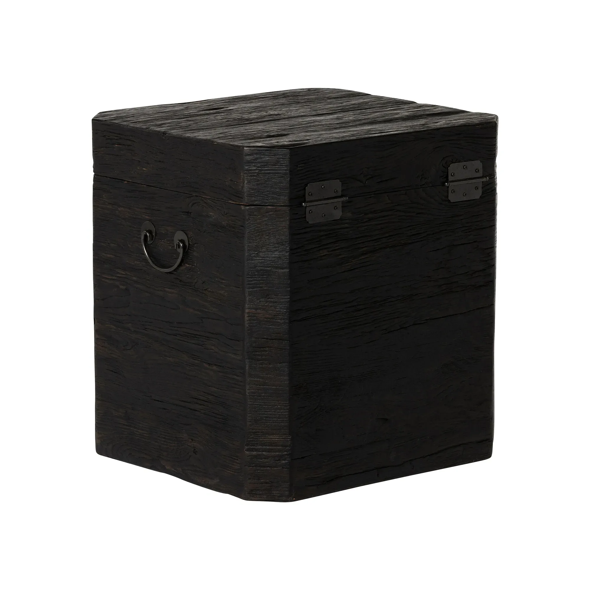 Banff Wooden Box Table - Brown, Oak