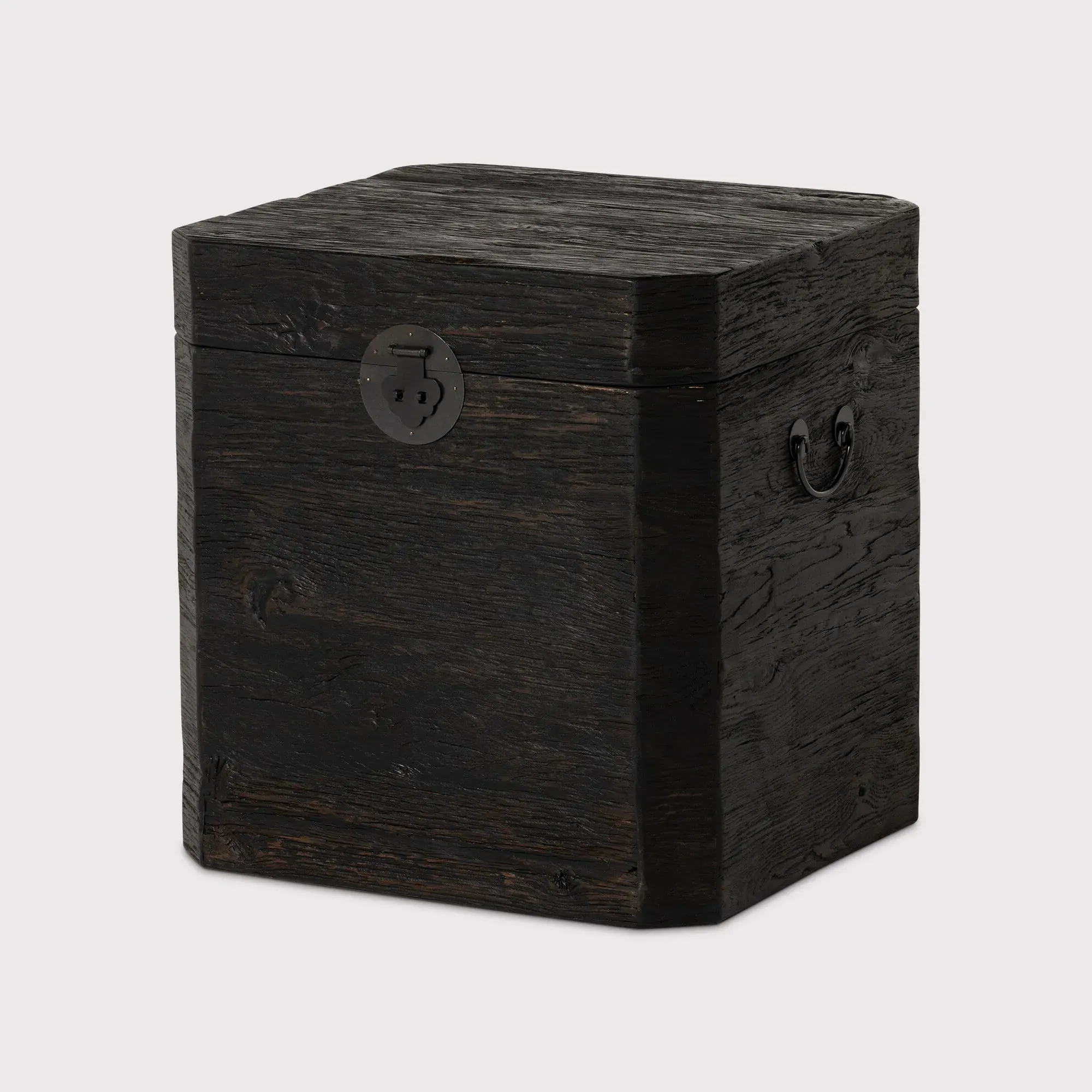 Banff Wooden Box Table - Brown, Oak image