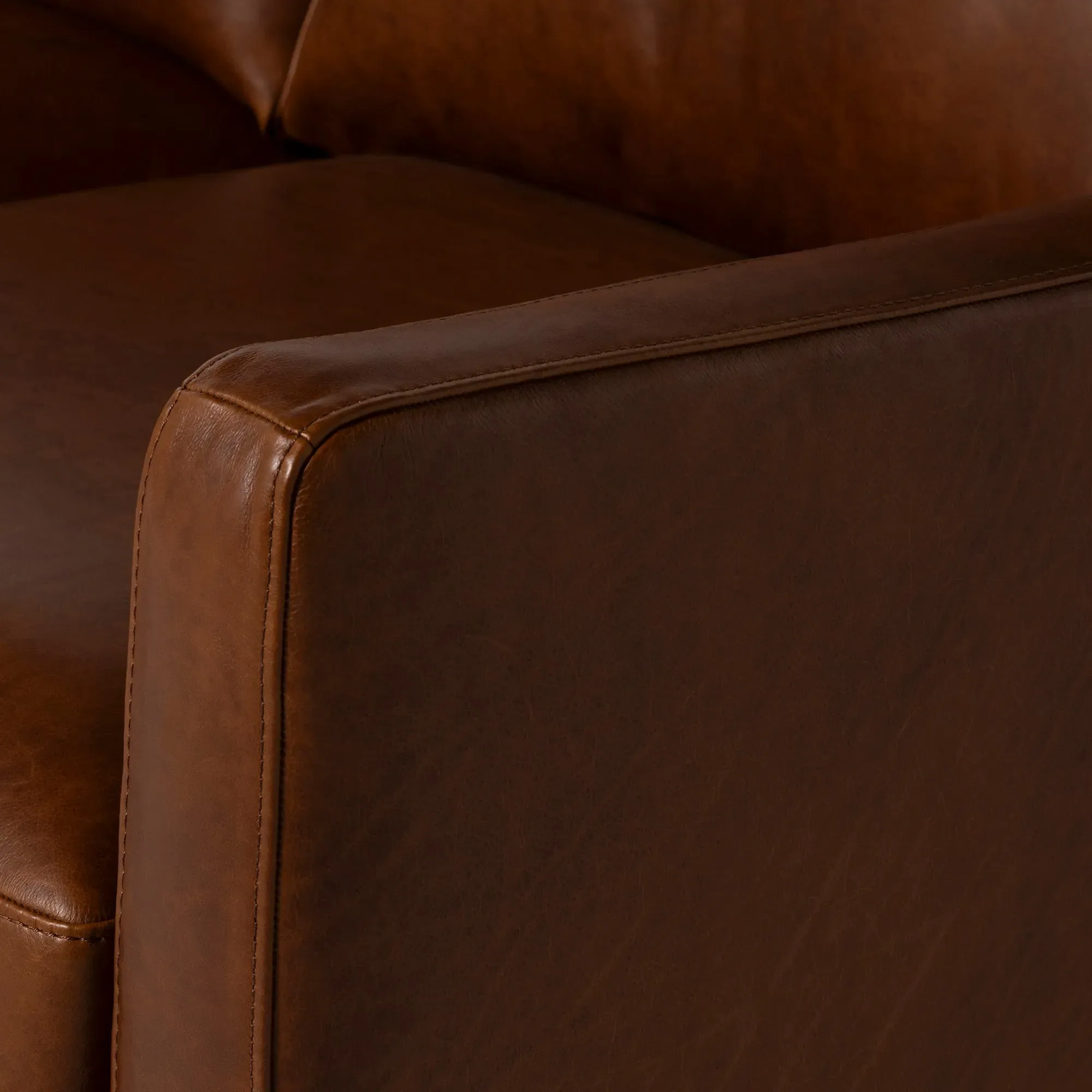 Barclay Loveseat Sofa - Brown, Leather
