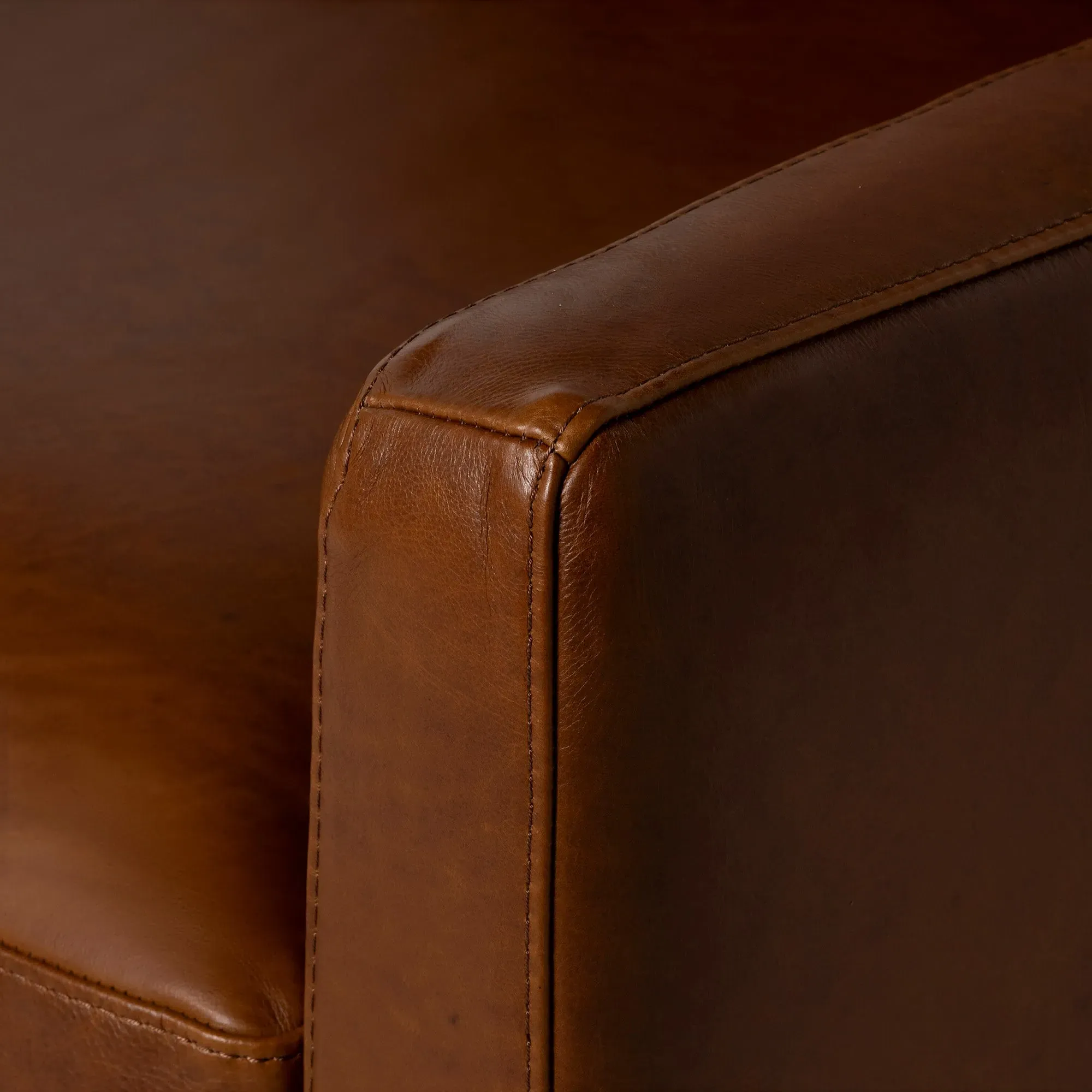 Barclay Swivel Armchair - Brown, Leather