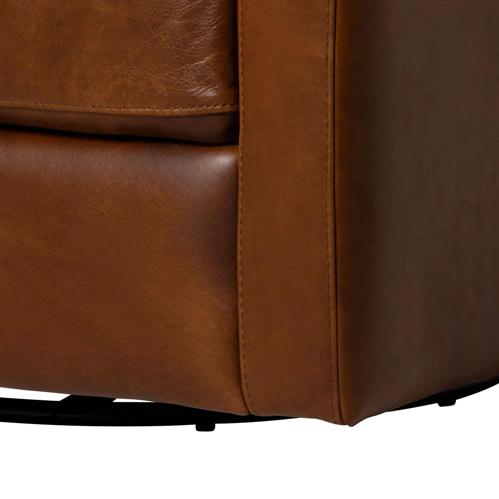 Barclay Swivel Armchair - Brown, Leather