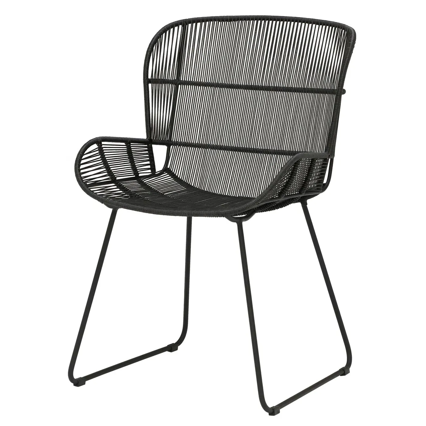 Beach Dining Table - Black, Teak