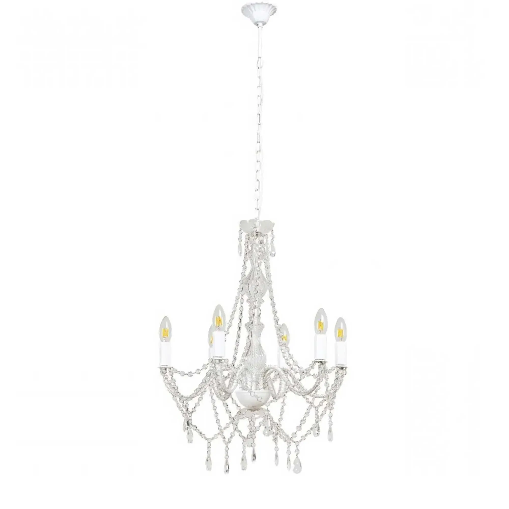 Beaded Pendant Light - White, Acrylic image