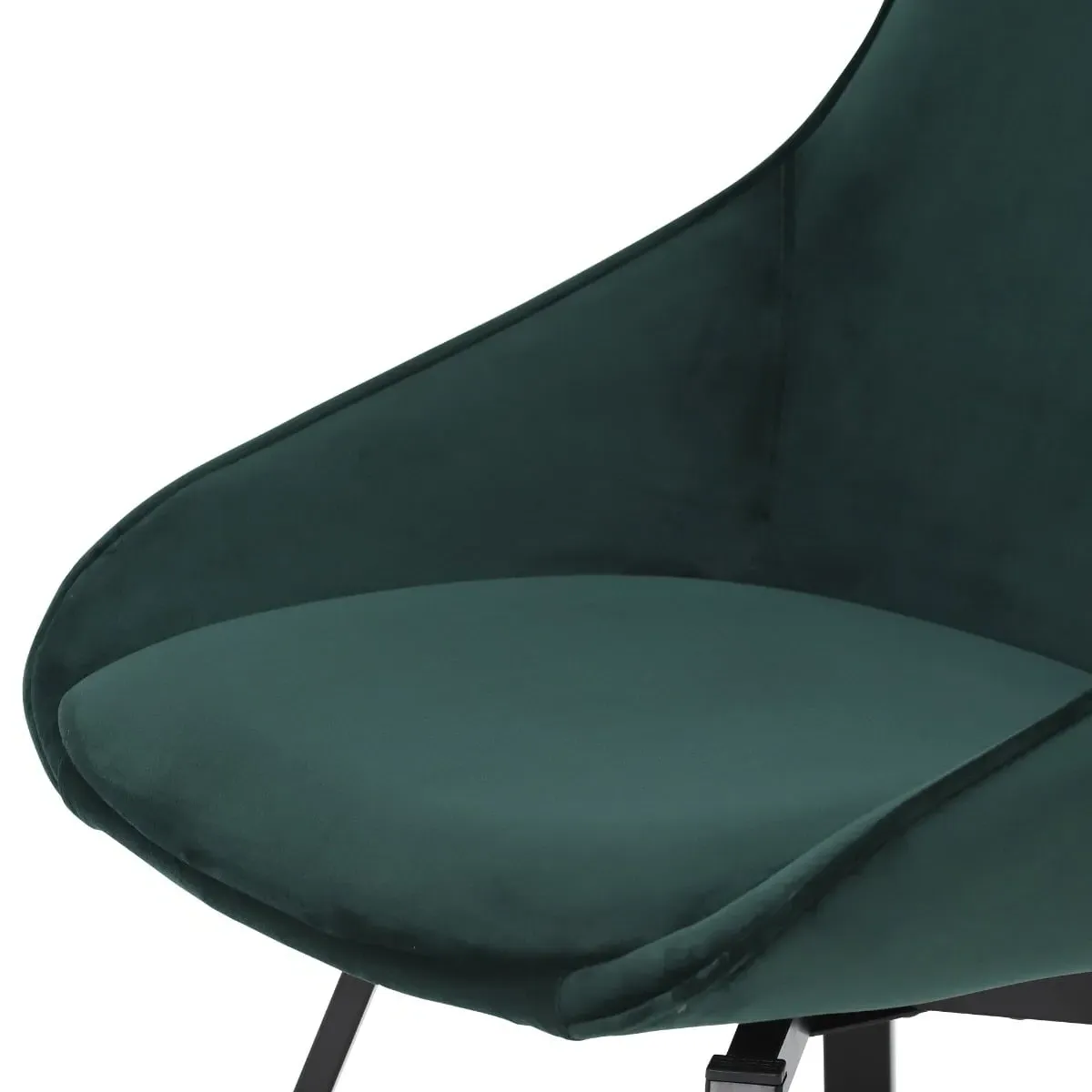Beckton Swivel Dining Chair - Green, Velvet
