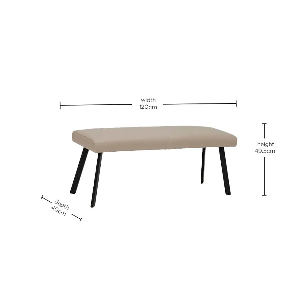 Belize Bench - Neutral, Faux Leather