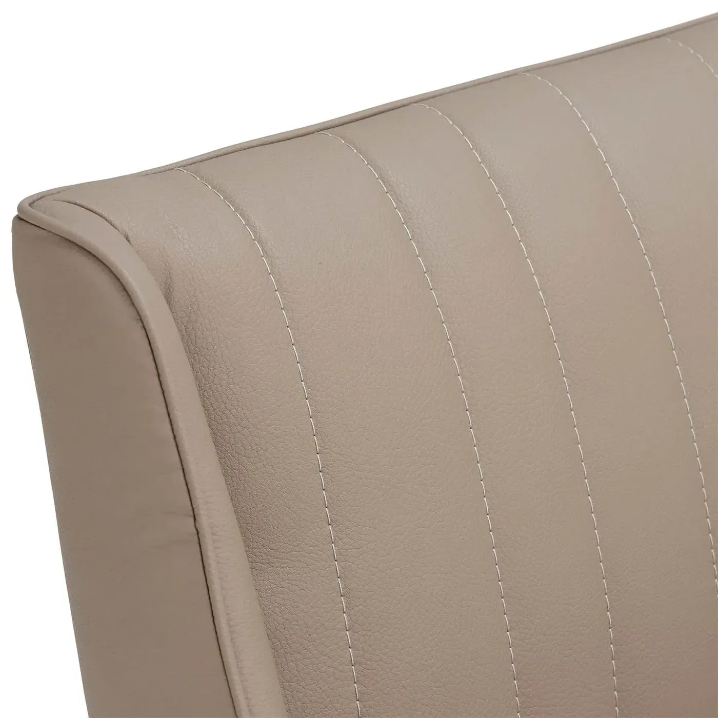 Belize Right Corner Bench - Neutral, Faux Leather