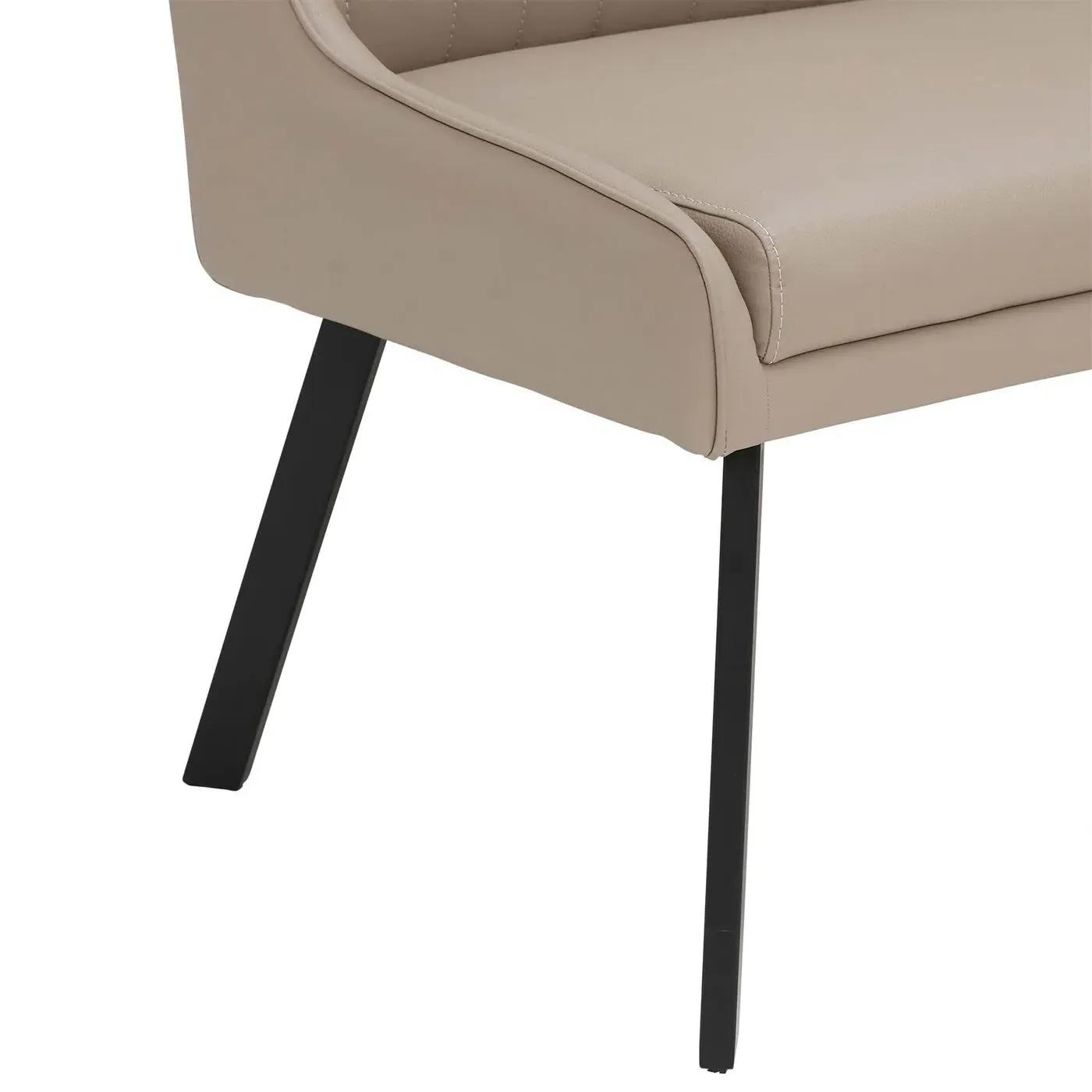 Belize Right Corner Bench - Neutral, Faux Leather