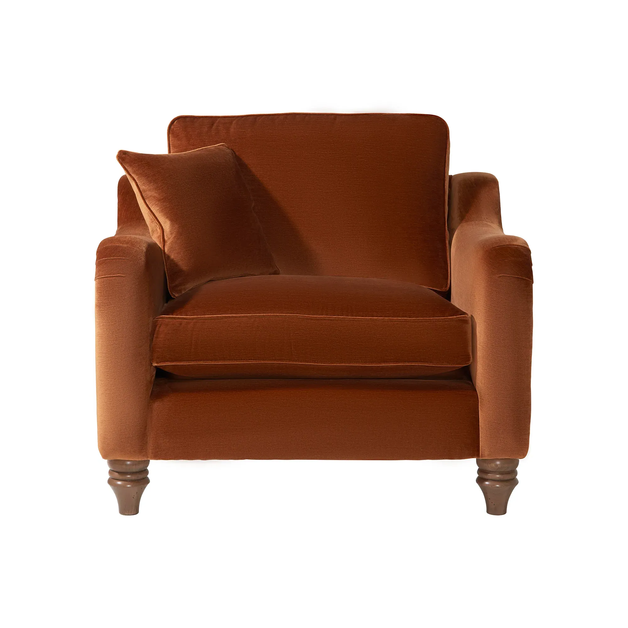 Benedict Loveseat Sofa - Orange, Fabric