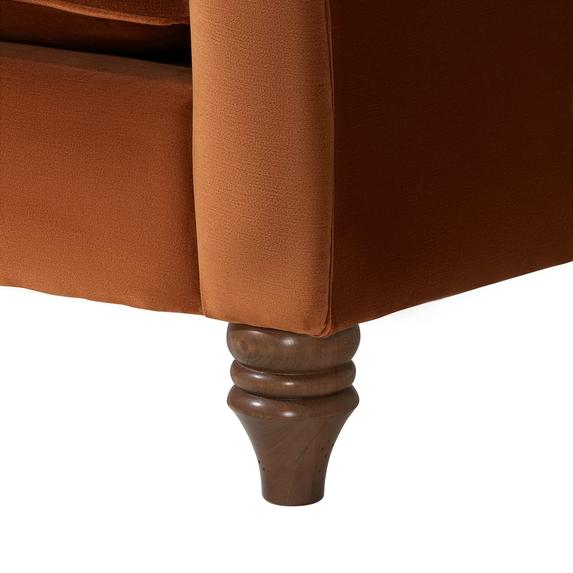 Benedict Loveseat Sofa - Orange, Fabric