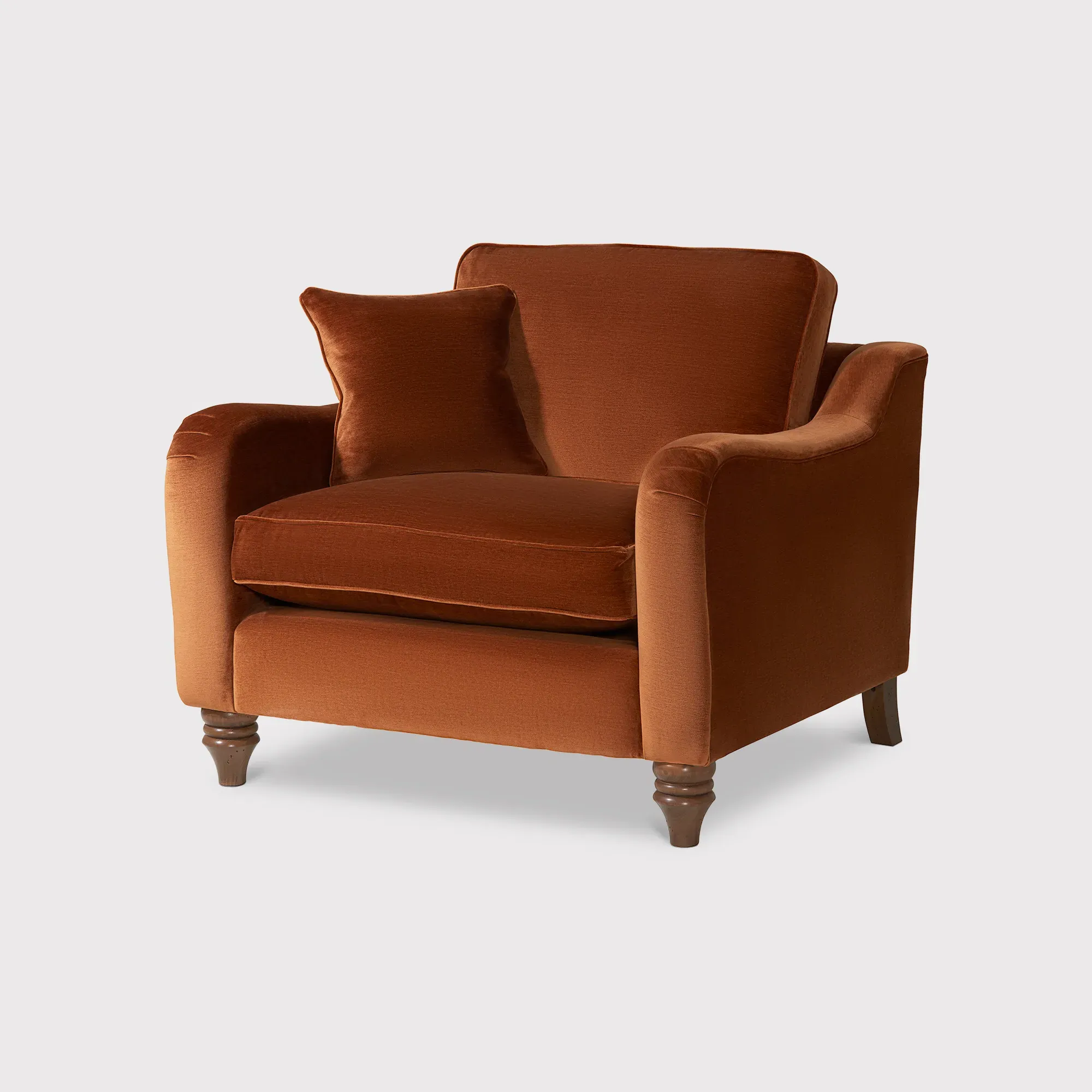 Benedict Loveseat Sofa - Orange, Fabric image