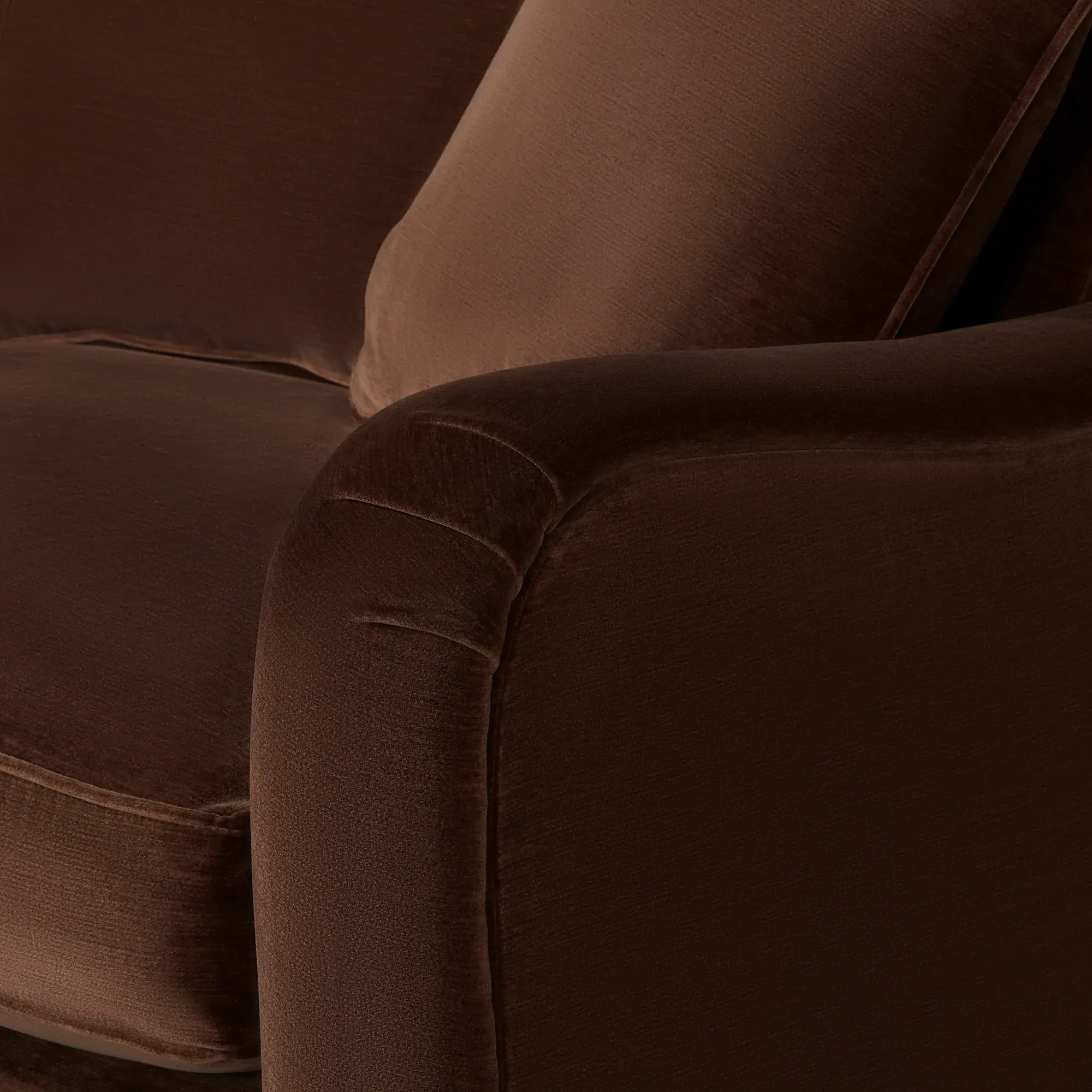 Benedict Medium Sofa - Brown Fabric