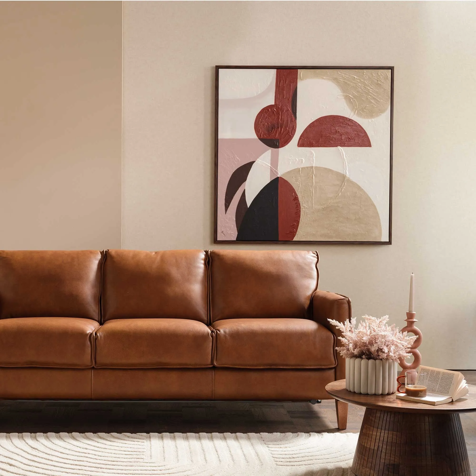 Bennett Sofa Bed - Brown, Leather