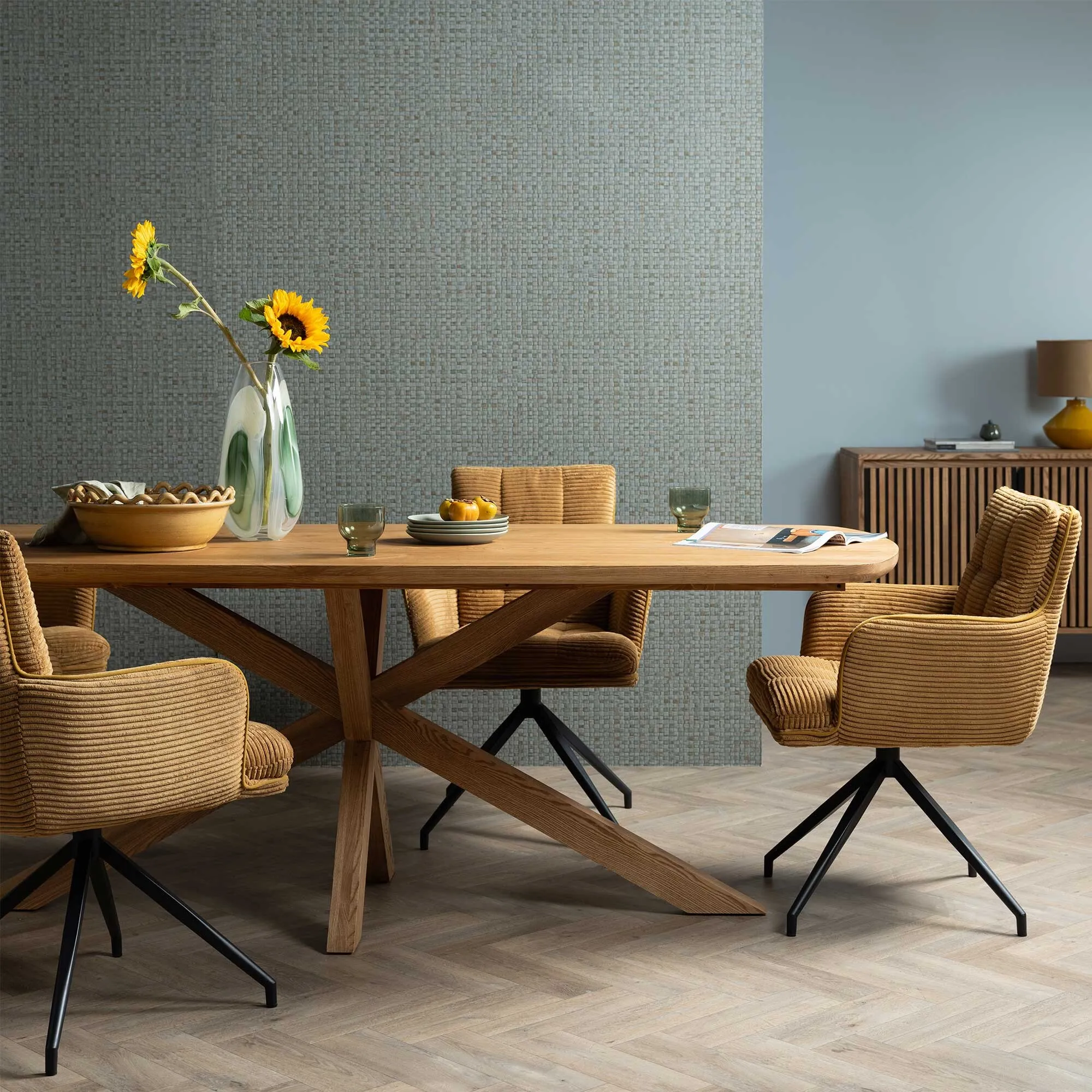 Bergen Dining Table - Neutral, Oak