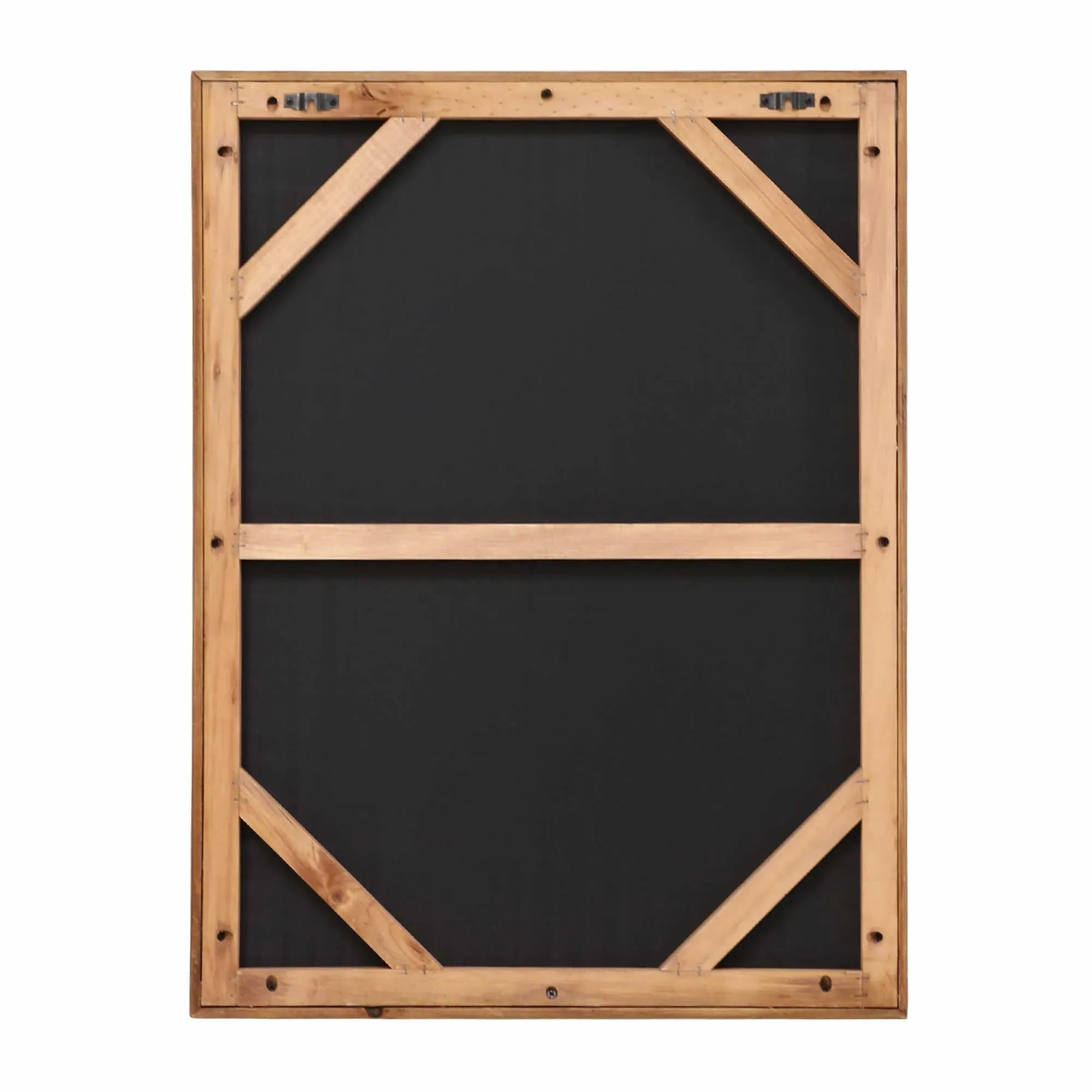 Black Mosaic Square Wall Art Print - Black, Wood