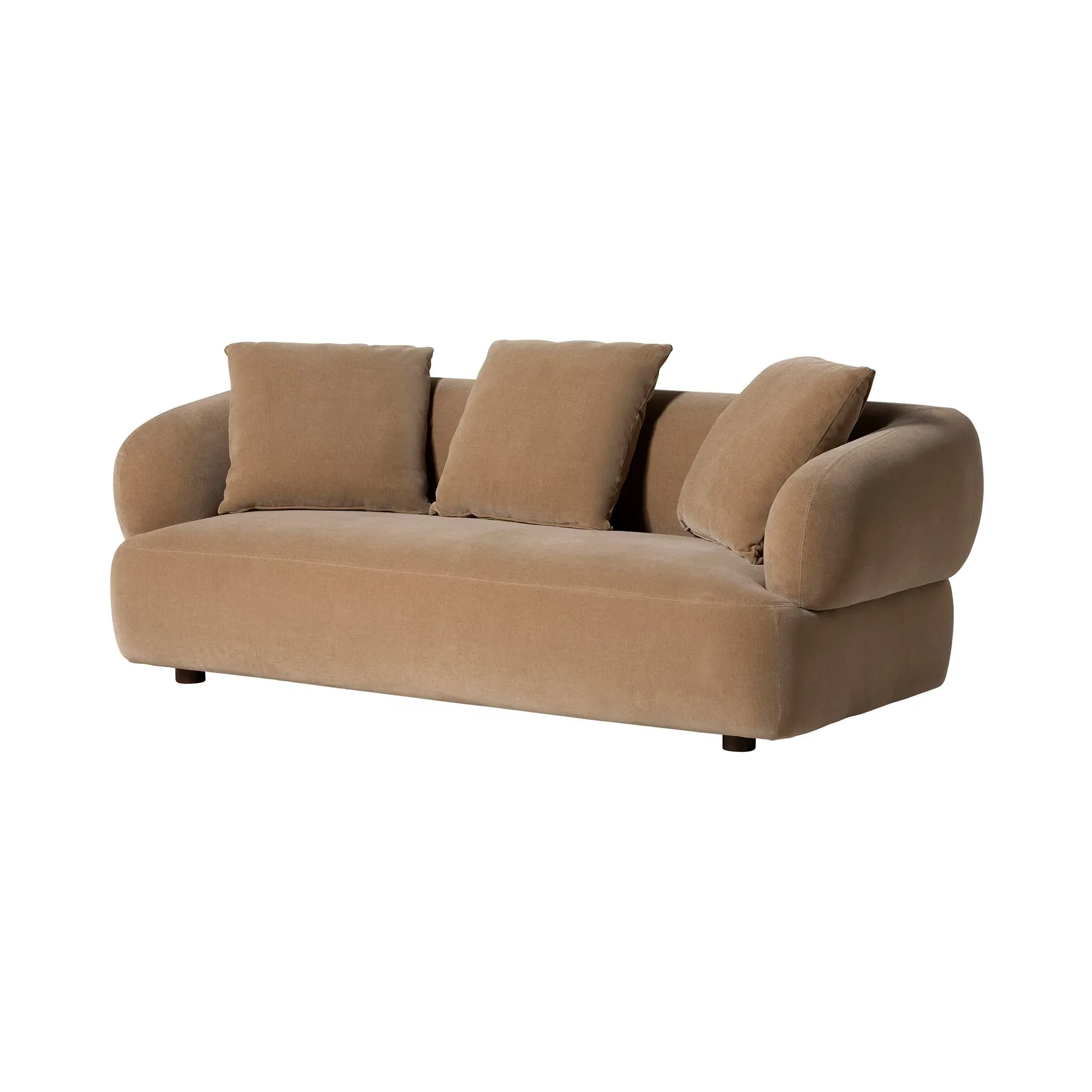 Blume 3-Seater Sofa - Brown, Fabric