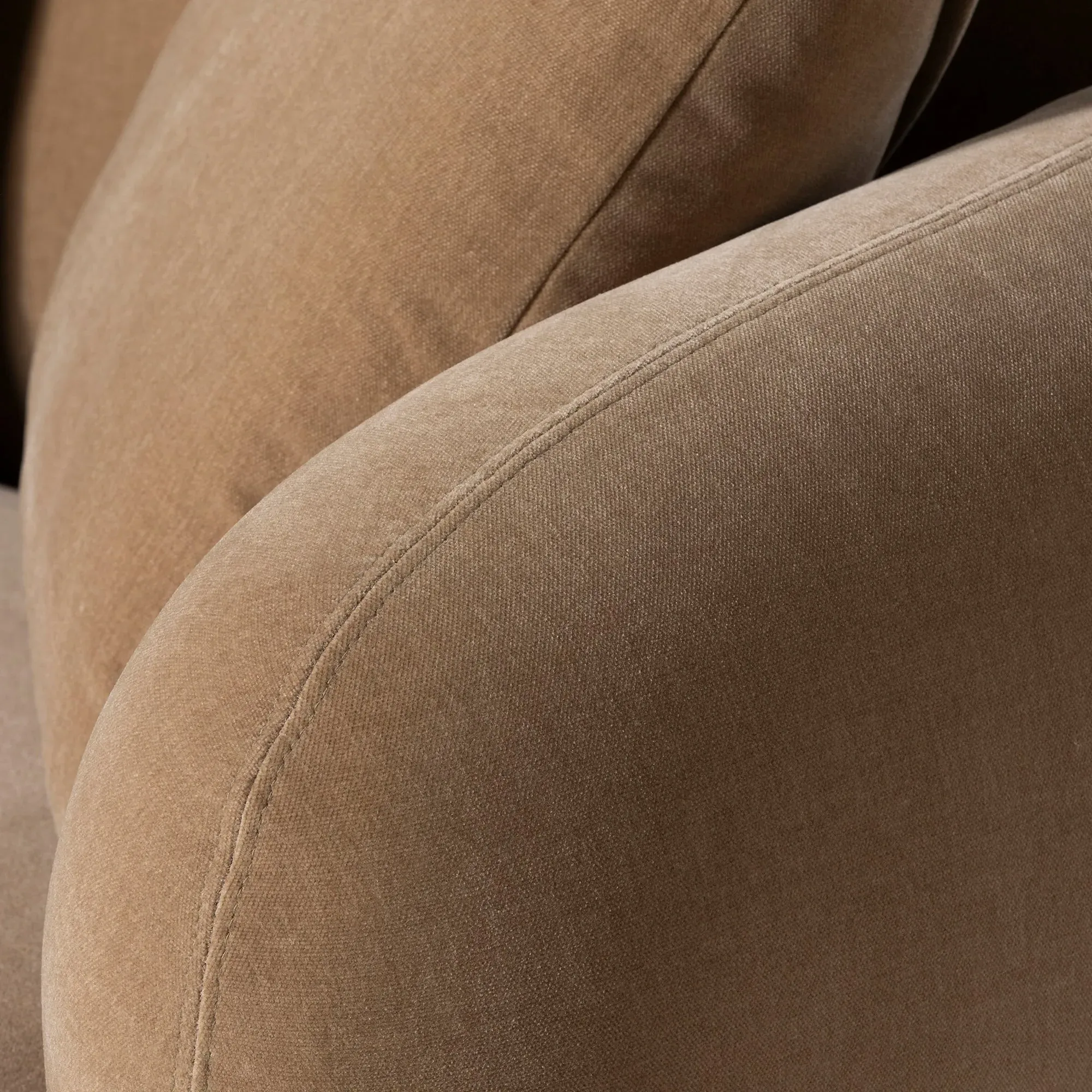 Blume 3-Seater Sofa - Brown, Fabric