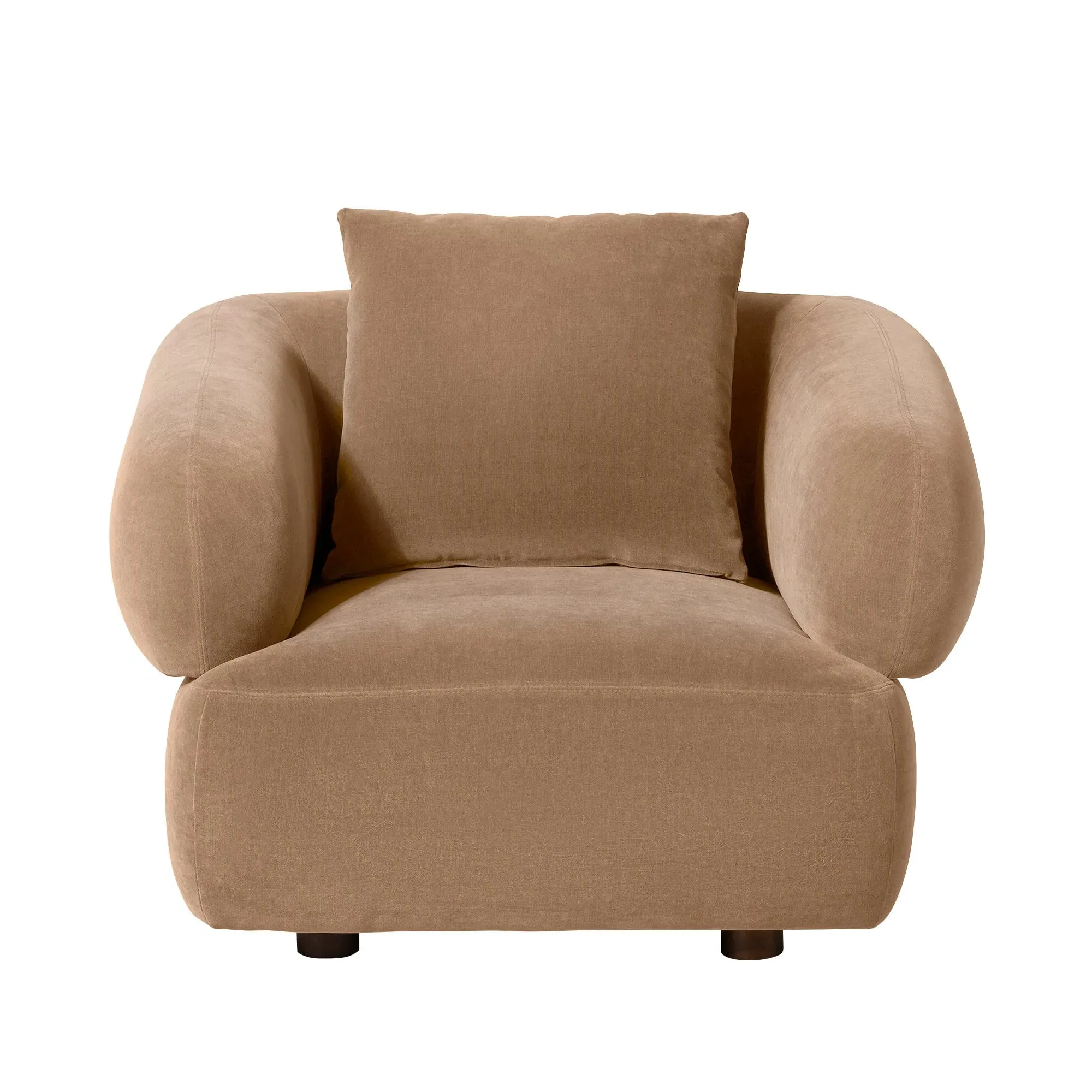 Blume Armchair - Brown, Fabric