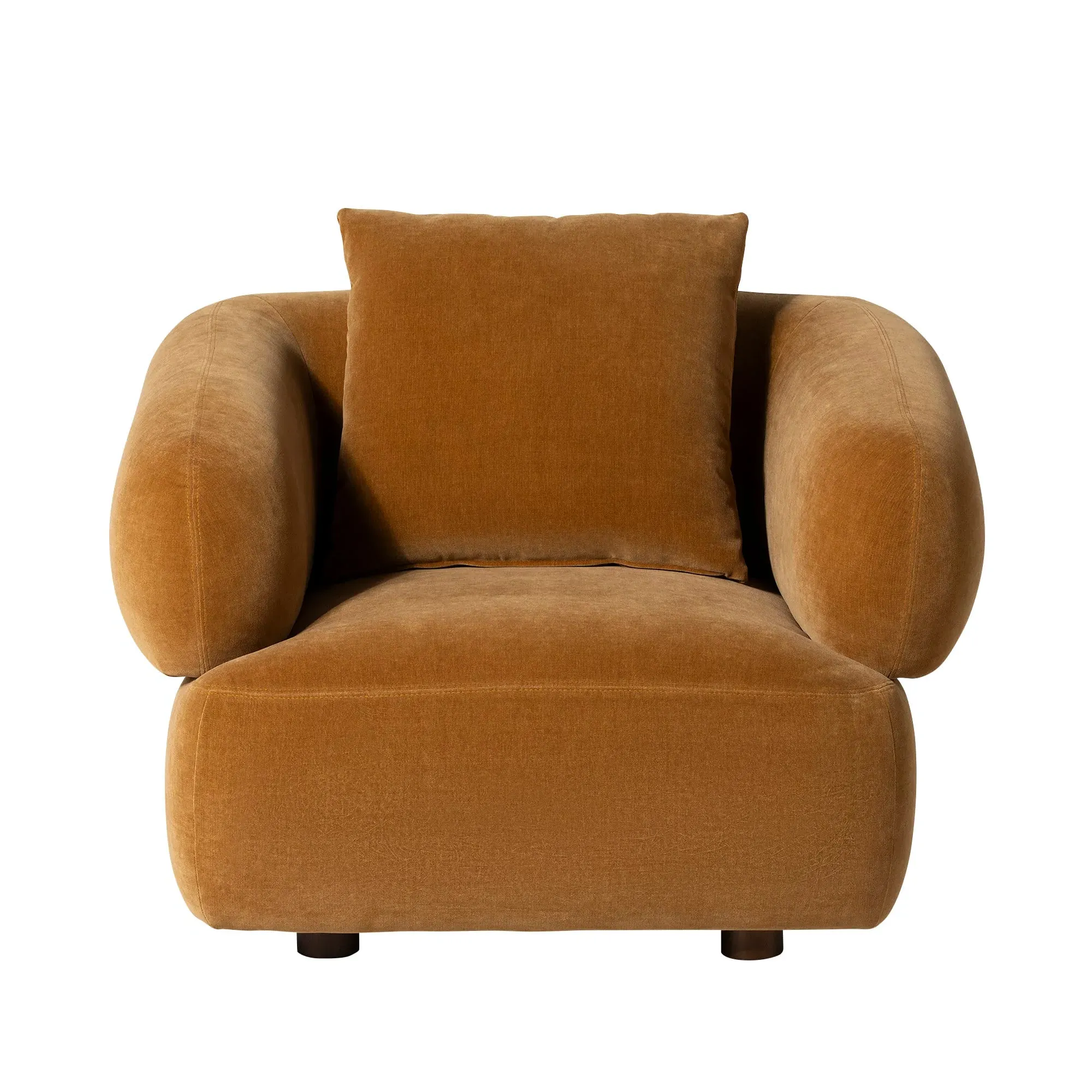 Blume Armchair - Brown, Fabric