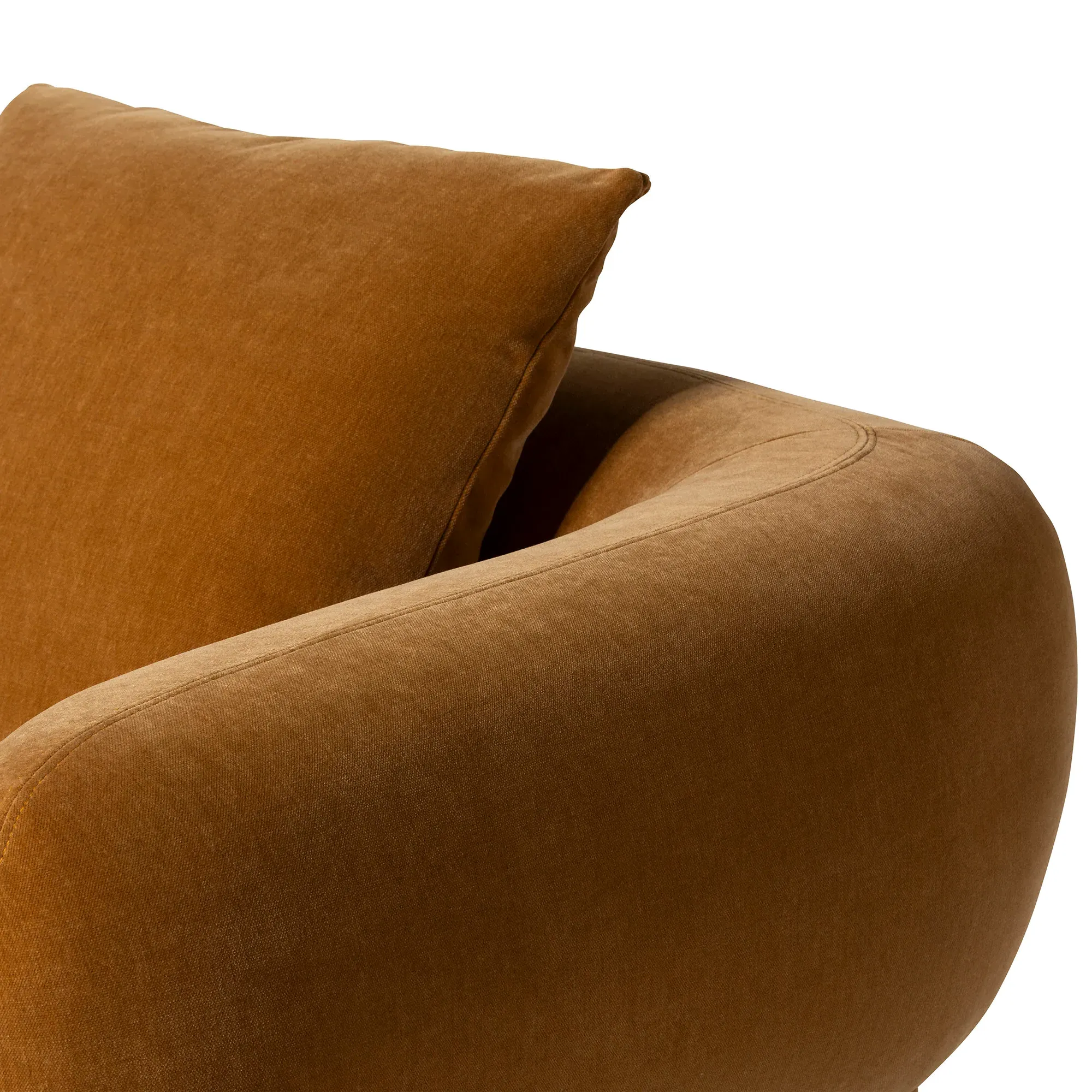 Blume Armchair - Brown, Fabric