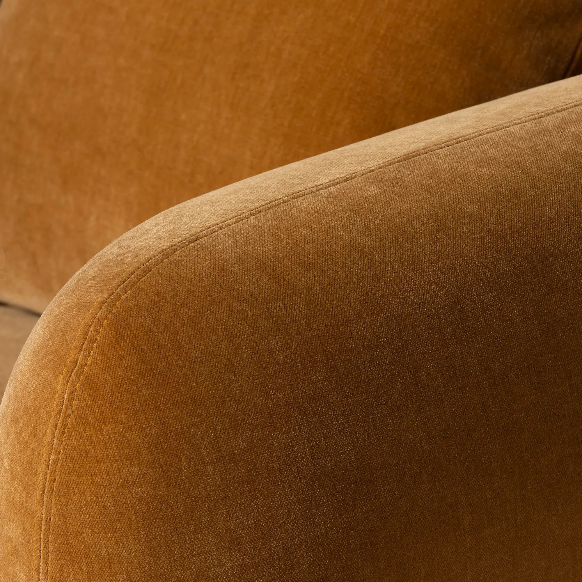 Blume Armchair - Brown, Fabric