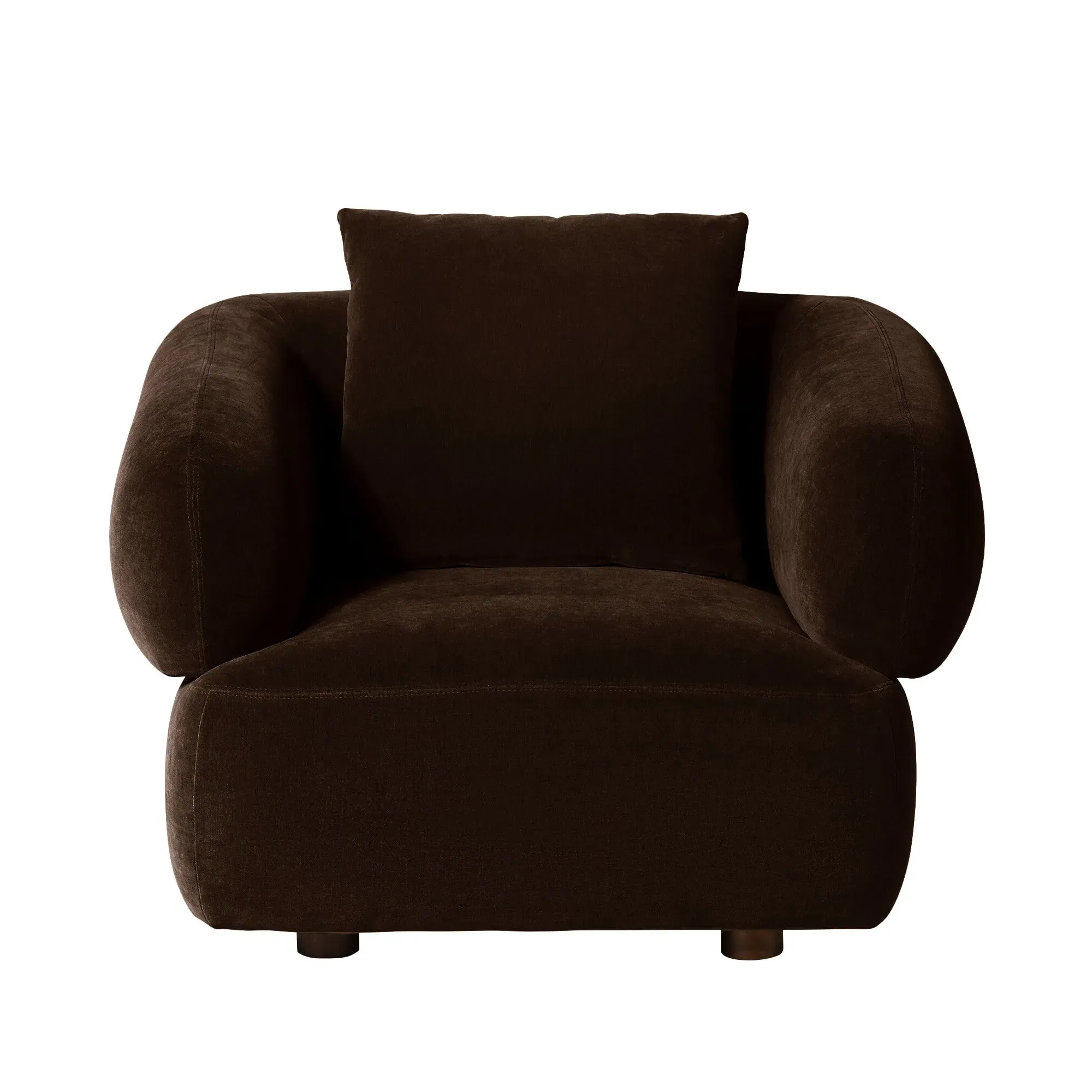Blume Armchair - Brown, Fabric