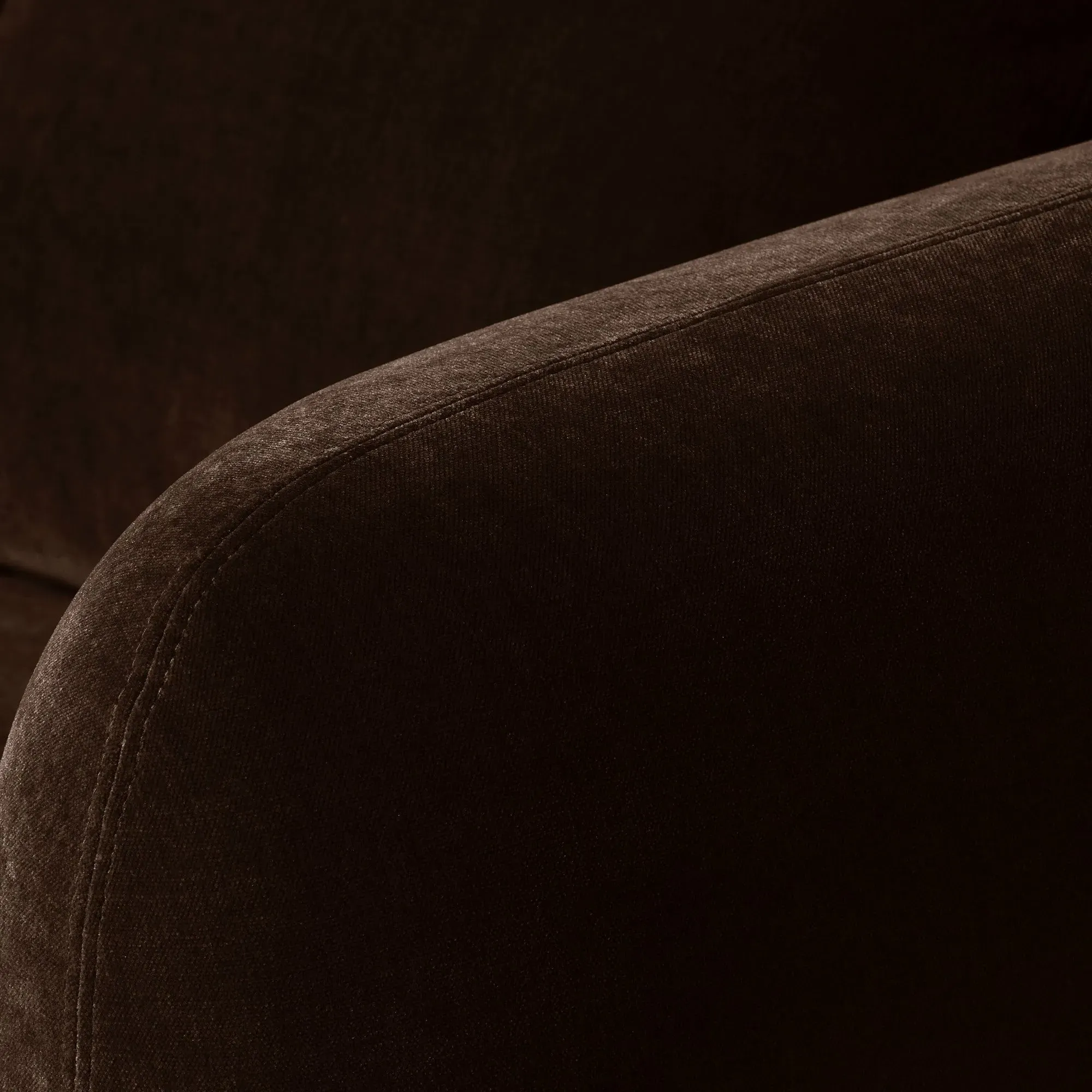 Blume Armchair - Brown, Fabric