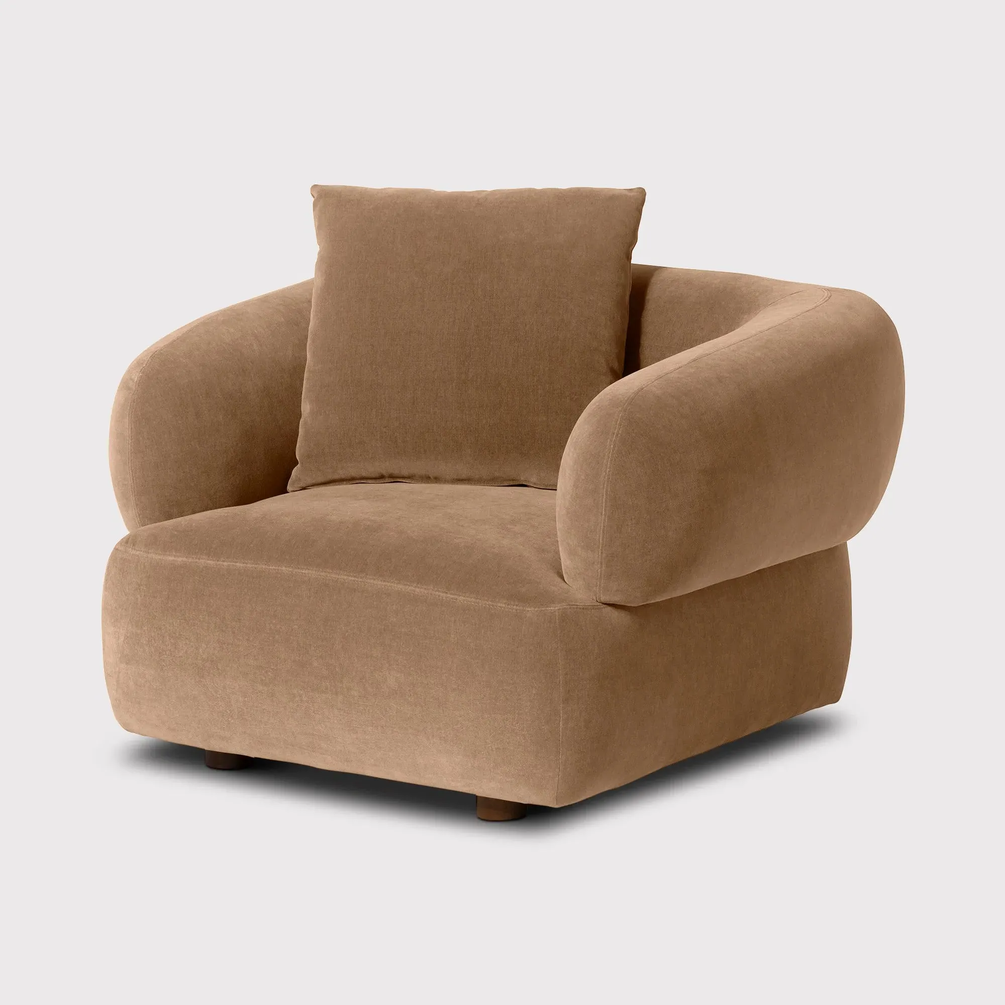Blume Armchair - Brown, Fabric image