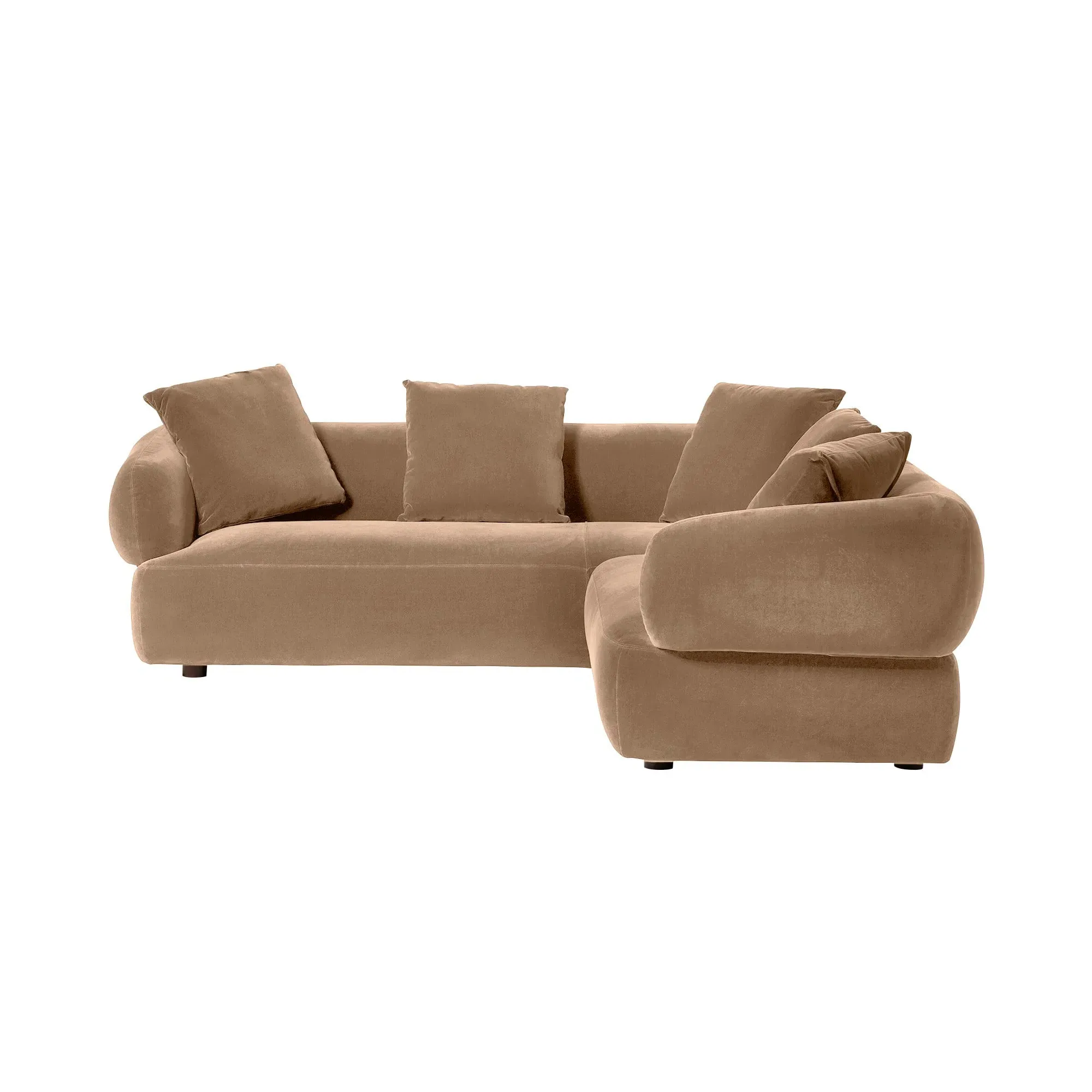 Blume RHF Chaise Corner Sofa - Brown