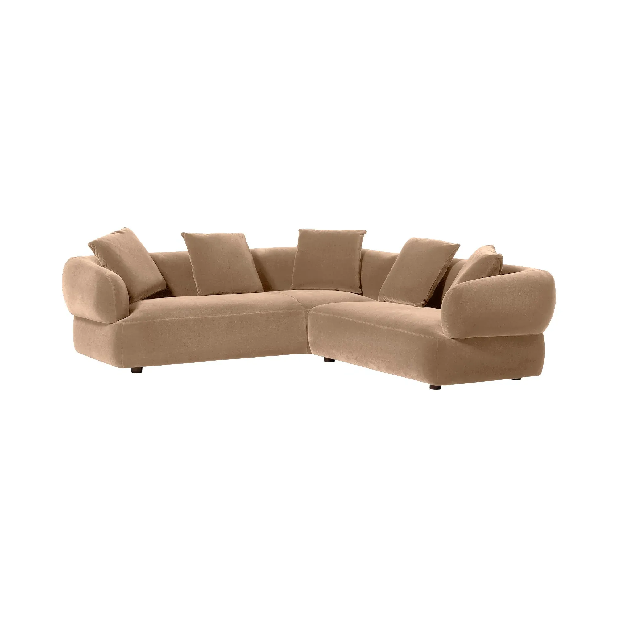 Blume RHF Chaise Corner Sofa - Brown