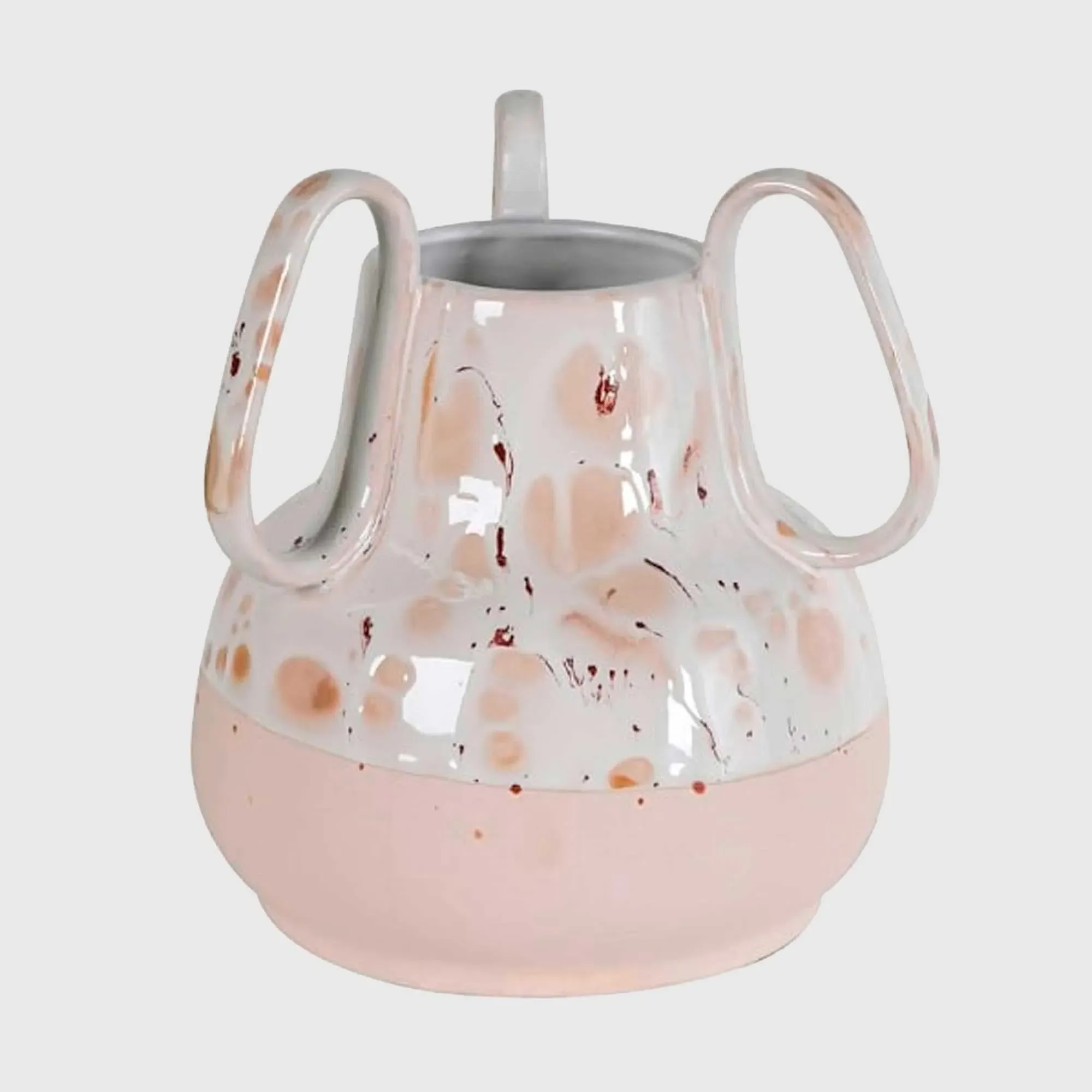 Blush Ceramic Handled Vase - Pink image