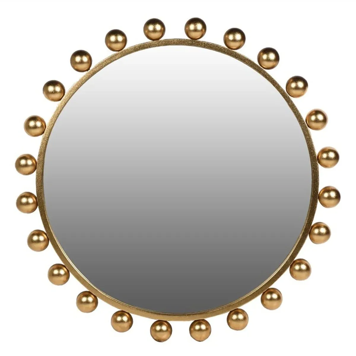 Bobble Round Mirror - Gold, Glass image