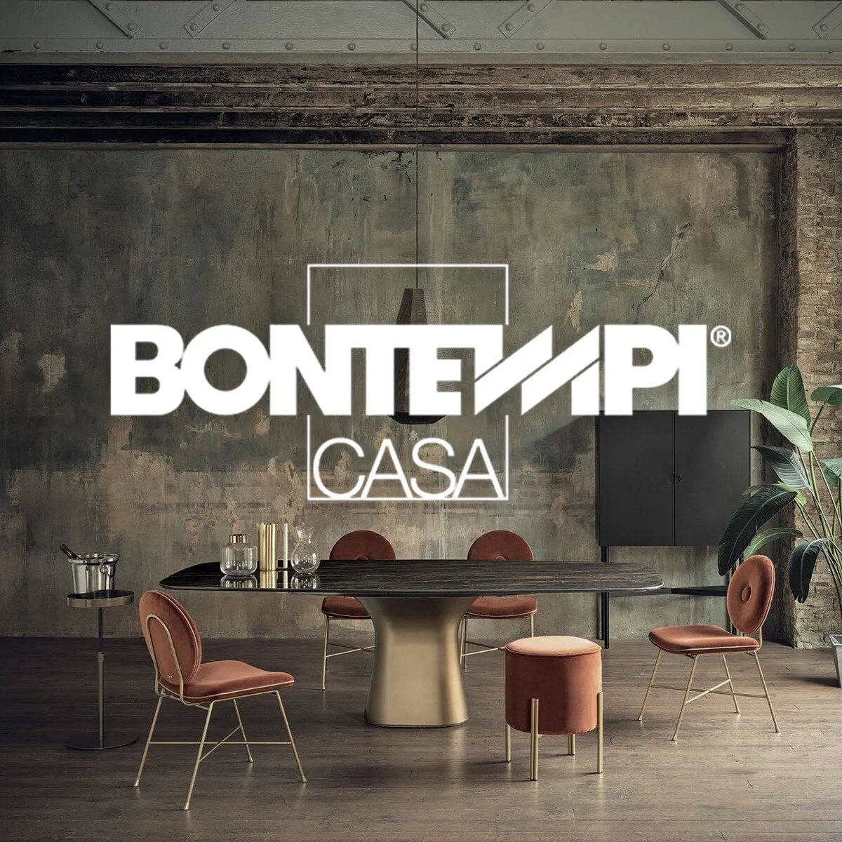 Bontempi Bridge Extendable Dining Table - Black, Glass