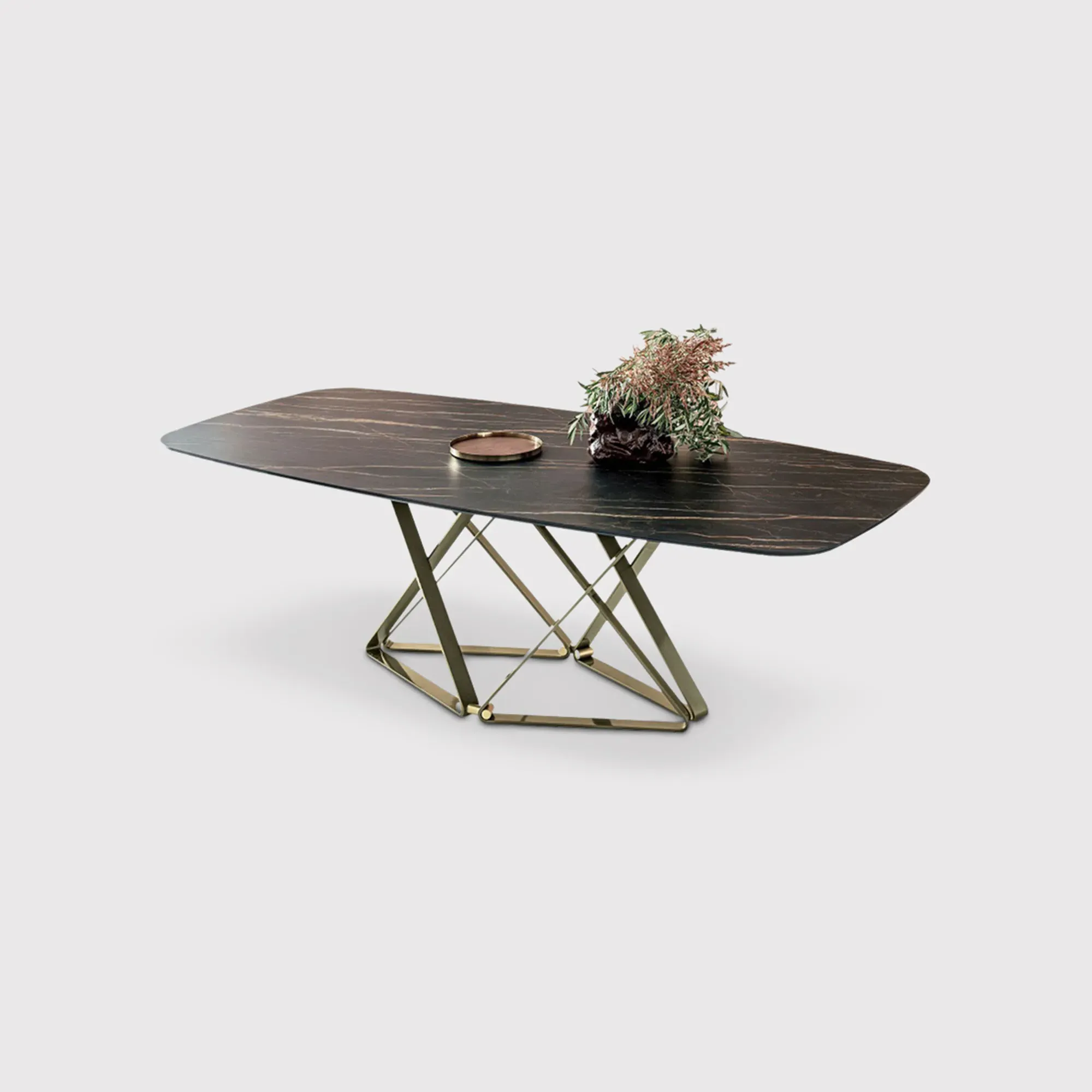 Bontempi Delta Dining Table - Black, Marble