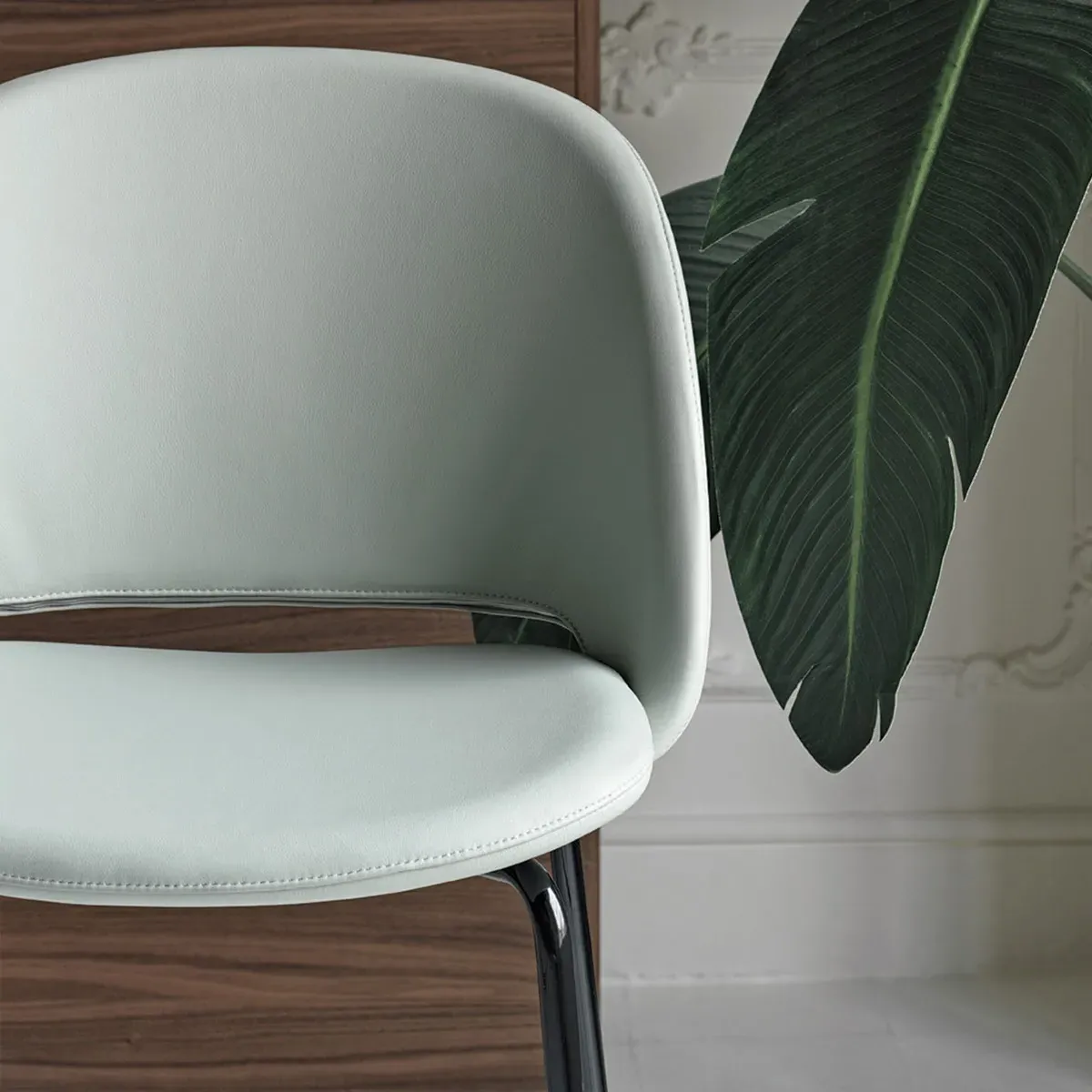 Bontempi Polo Barstool - Green, Leather