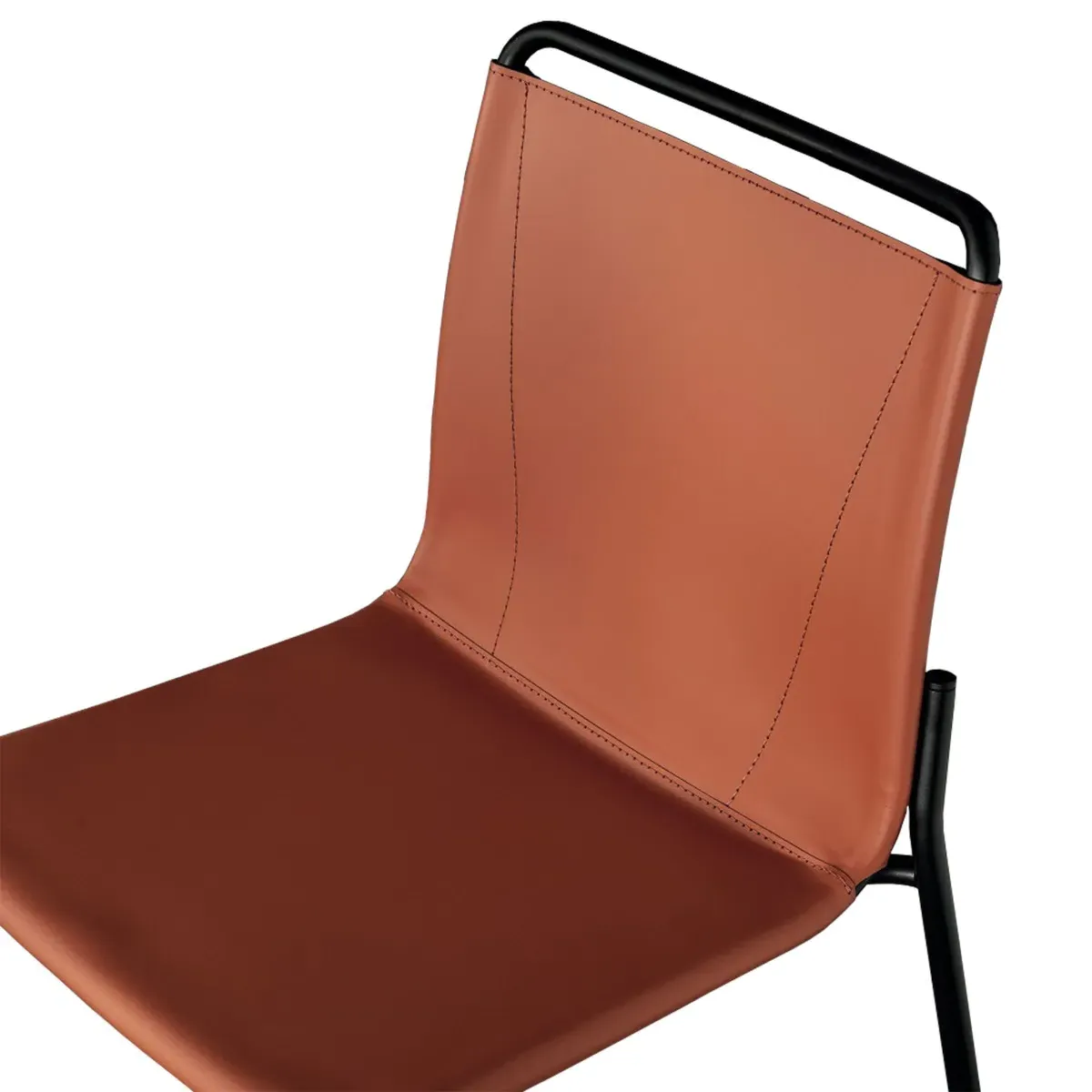 Bontempi Shape Dining Chair - Brown, Leather