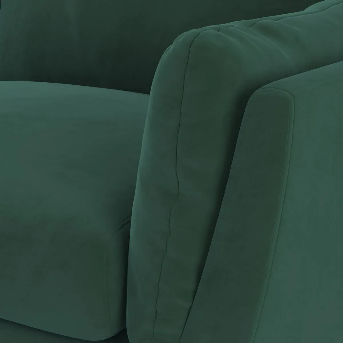 Boone 3-Seater Sofa - Green, Fabric