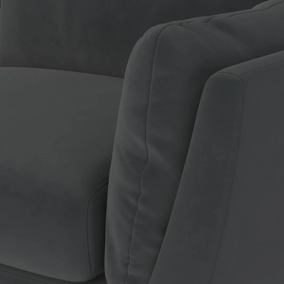 Boone 3-Seater Sofa - Grey, Fabric