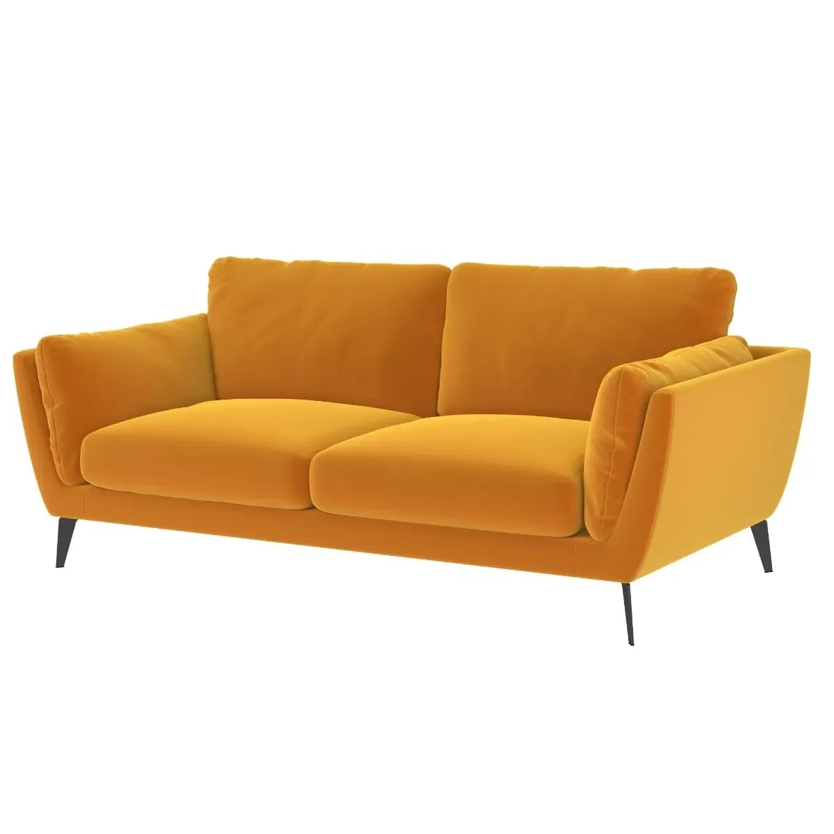 Boone 3-Seater Sofa - Yellow, Fabric