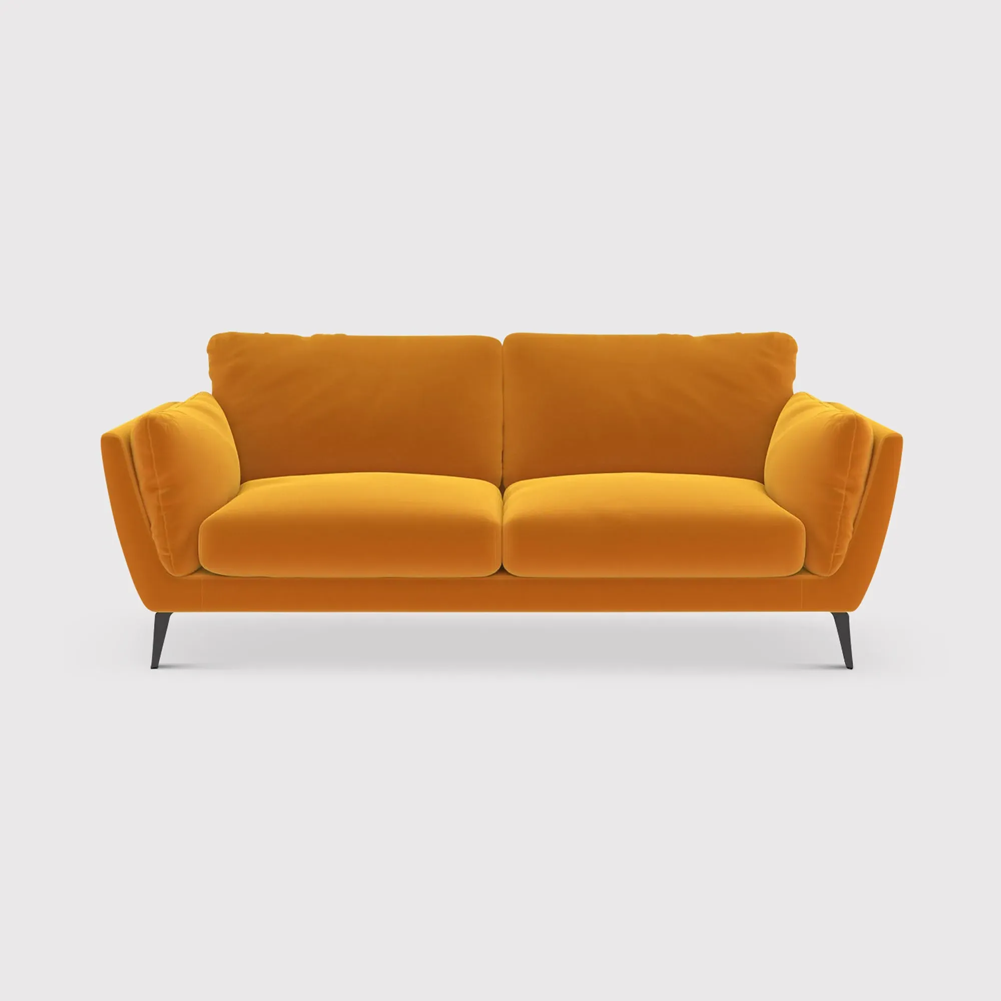 Boone 3-Seater Sofa - Yellow, Fabric