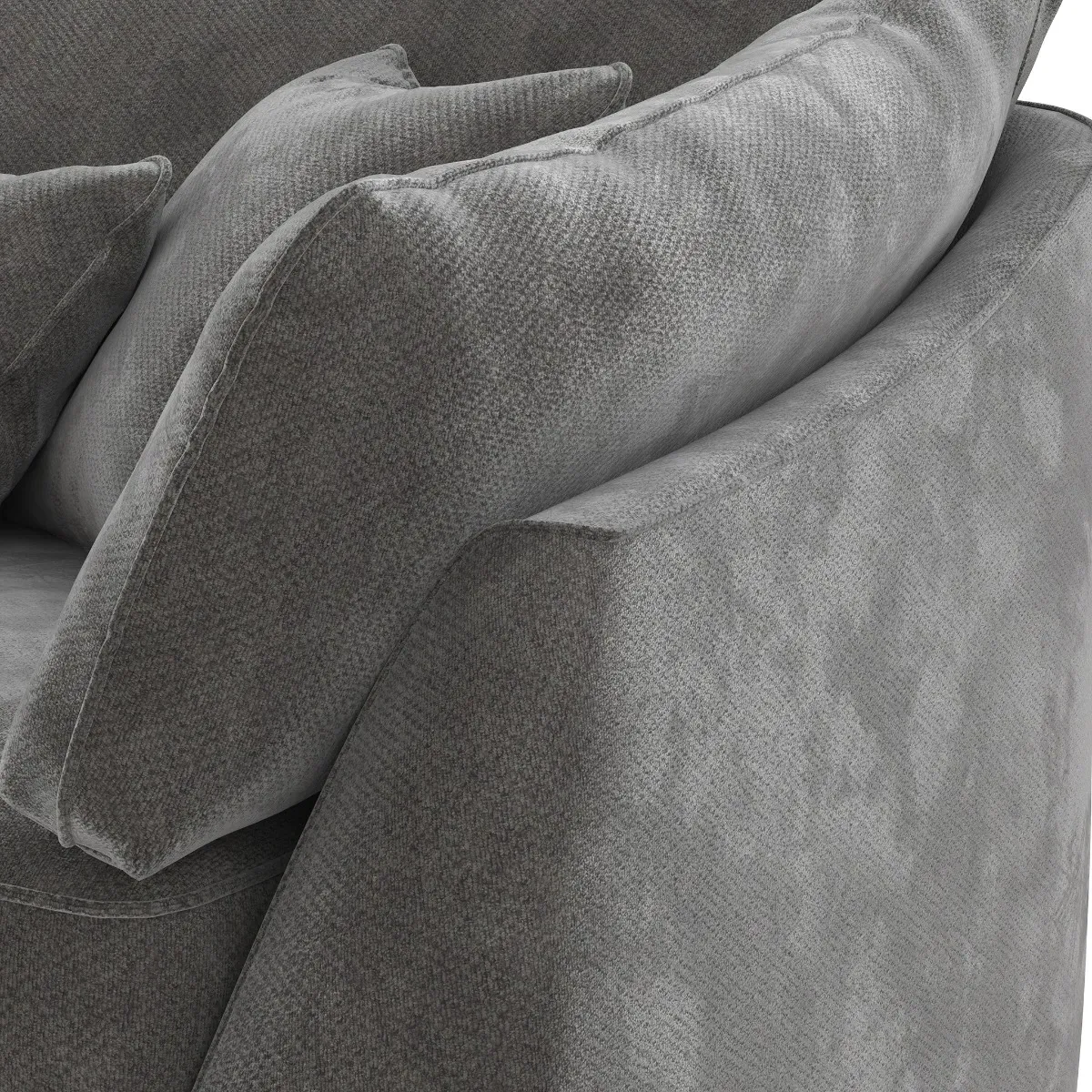 Borelly 3-Seater Sofa - Grey, Fabric