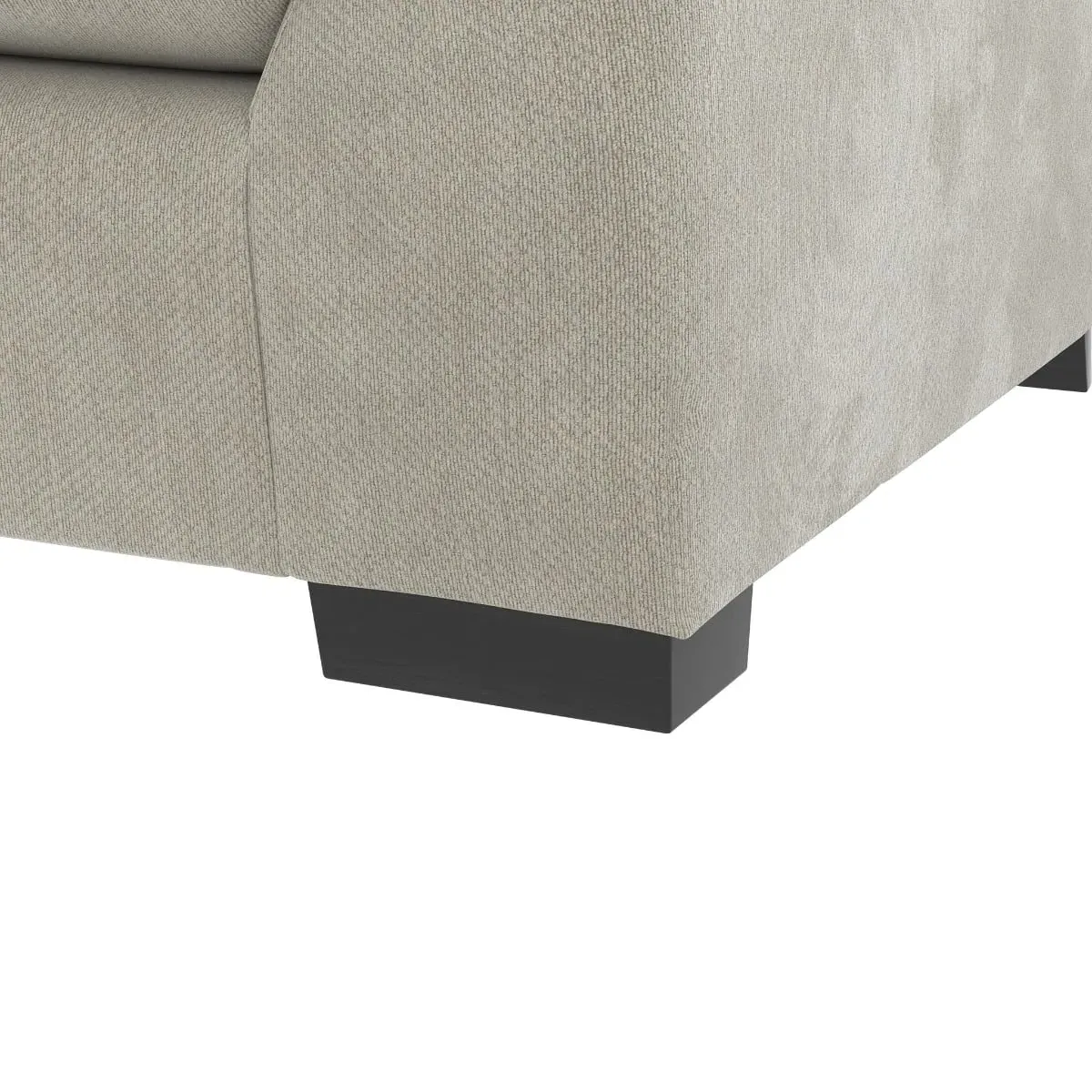 Borelly Large Corner Sofa - Grey, Fabric