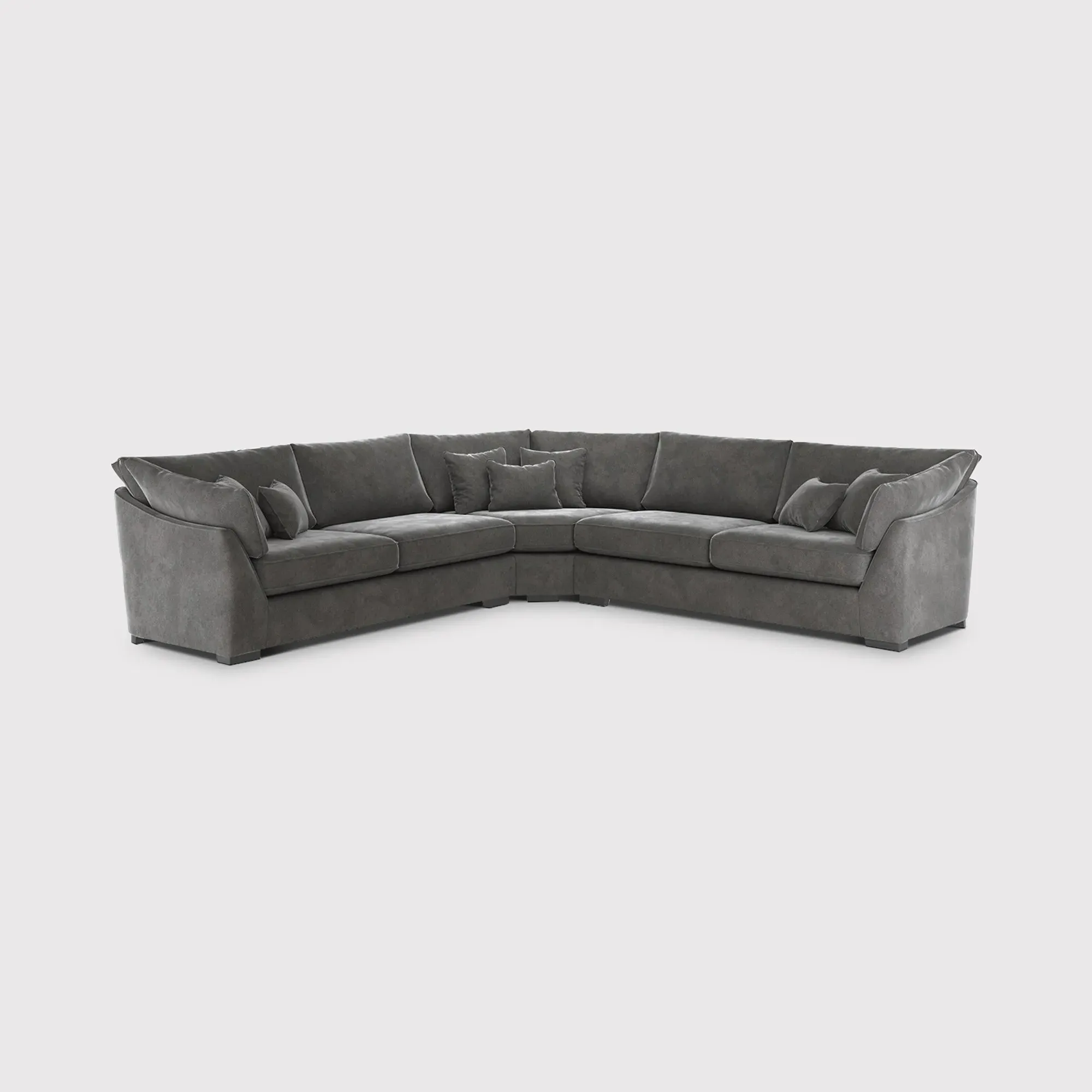 Borelly Large Corner Sofa - Grey, Fabric
