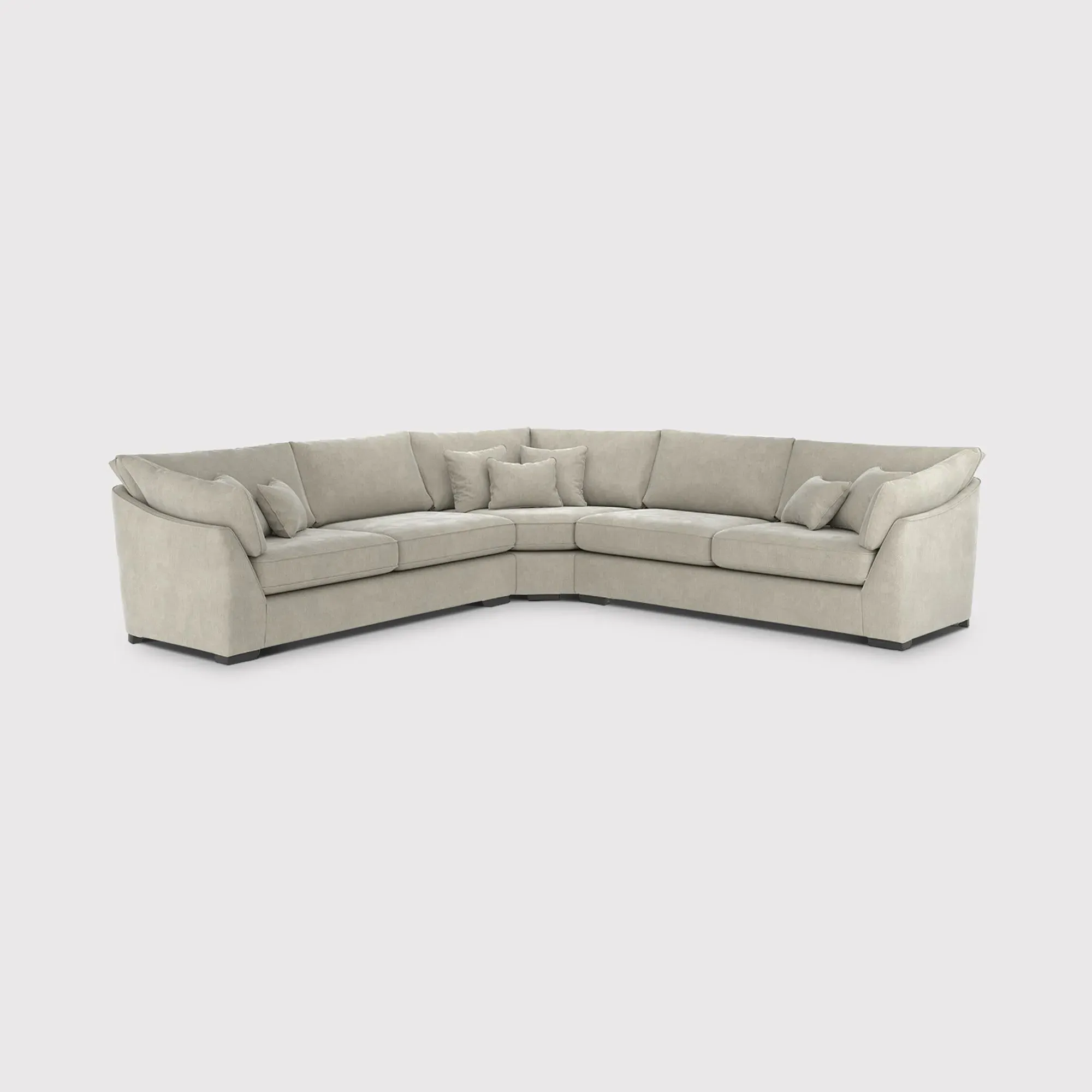 Borelly Large Corner Sofa - Grey, Fabric image