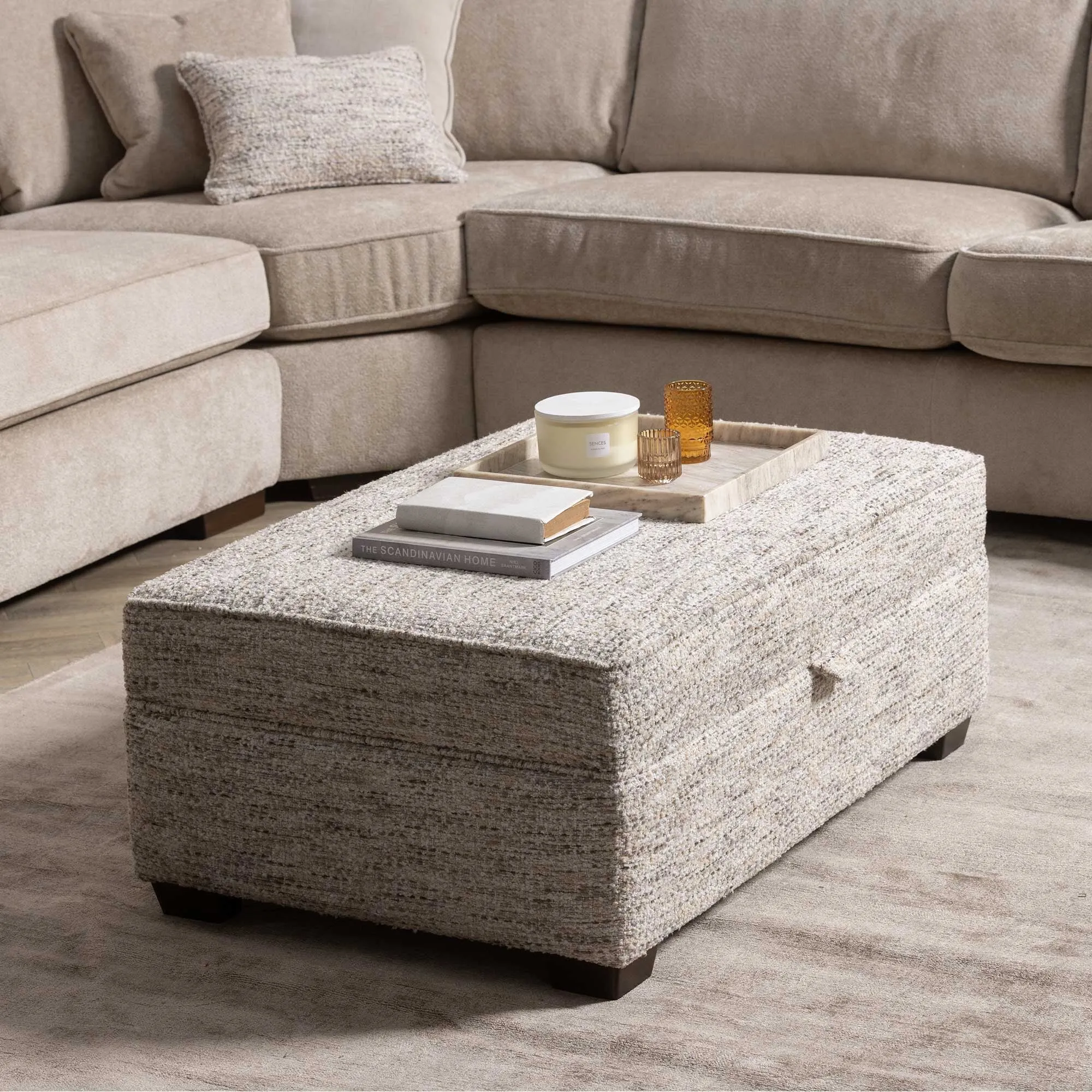 Borelly Large Storage Stool - Fabric