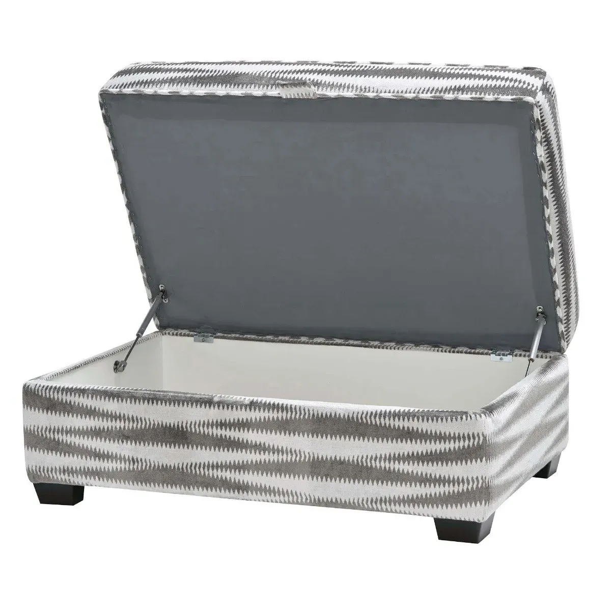 Borelly Large Storage Stool - Grey, Fabric