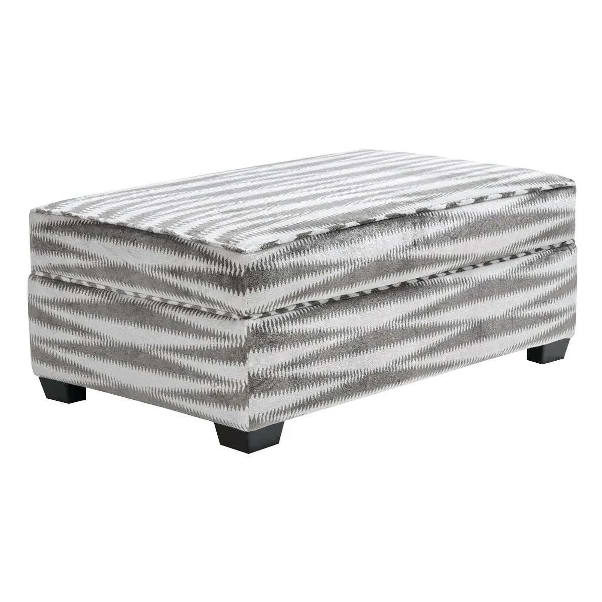 Borelly Large Storage Stool - Grey, Fabric