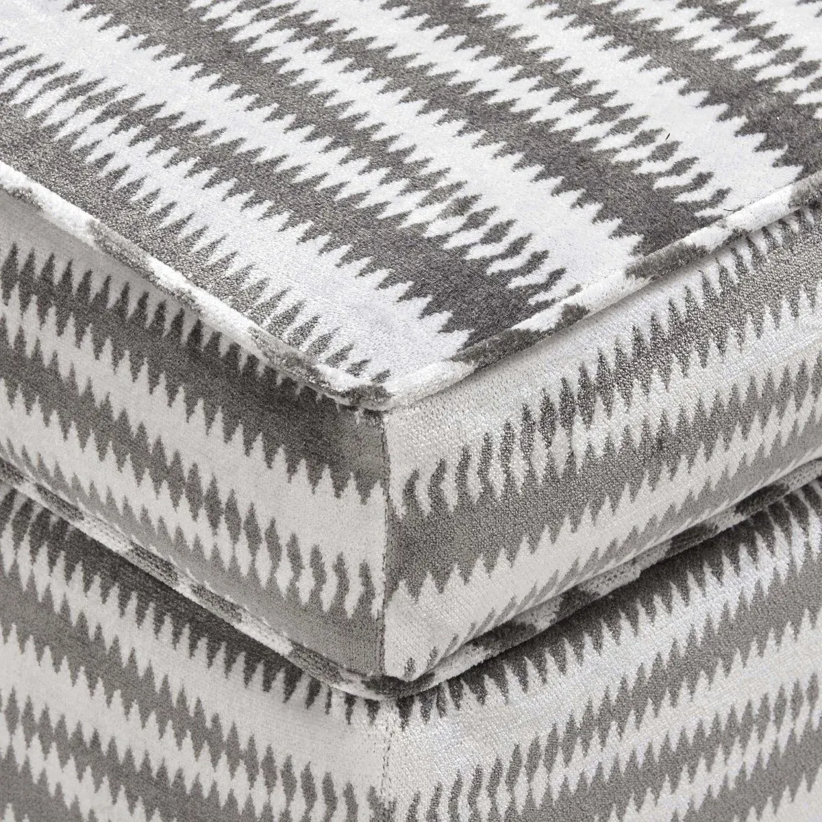 Borelly Large Storage Stool - Grey, Fabric