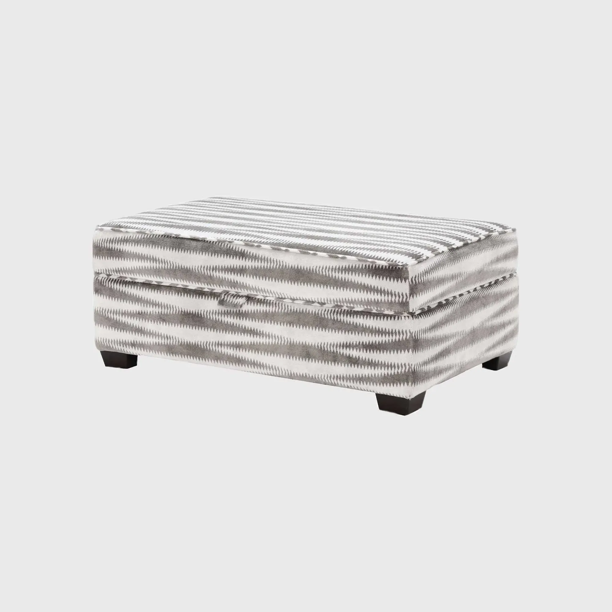 Borelly Large Storage Stool - Grey, Fabric