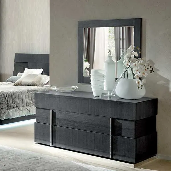 Borgia 3 Drawer Dresser - Grey, Koto Wood