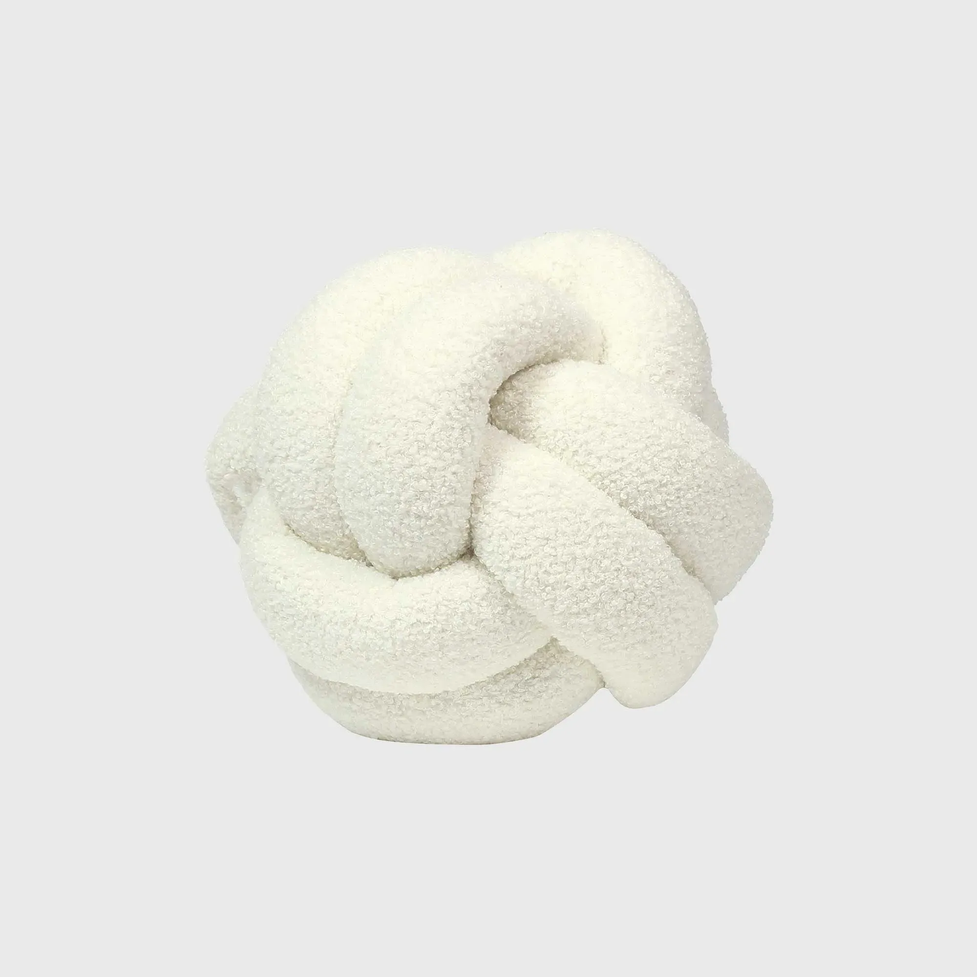 Boucle Knot Round Cushion - Neutral, Polyester product